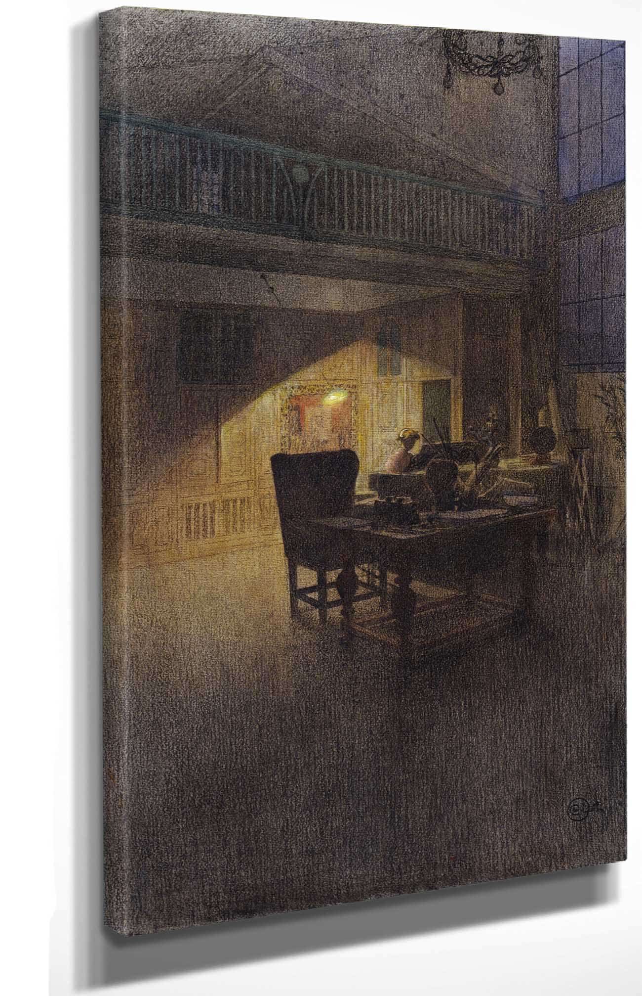 At The Piano by Carl Larsson - Image 4