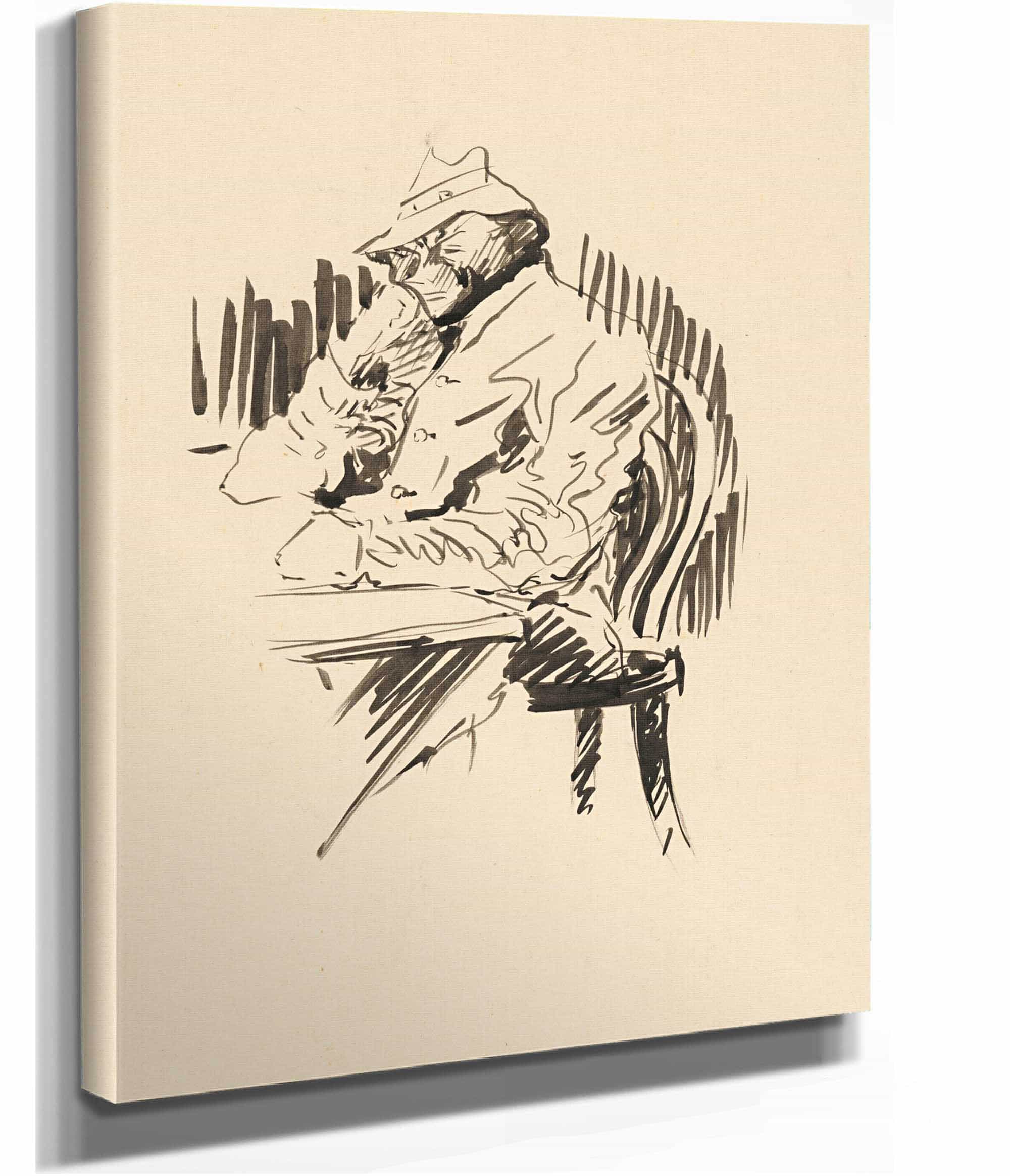 At The Table Study by Arnold Peter Weisz Kubincan - Image 2