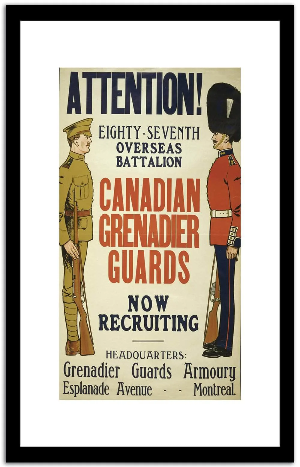 Attention Vintage Poster