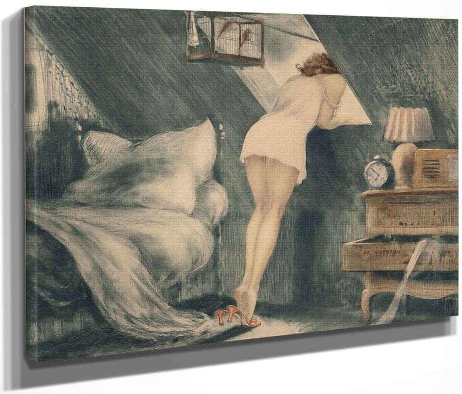 Attic Room 1940 By Louis Icart