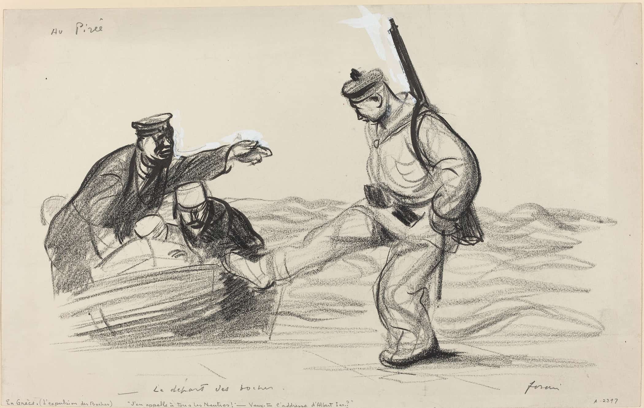 Au Piree Le Depart Des Boches by Jean Louis Forain - Image 2