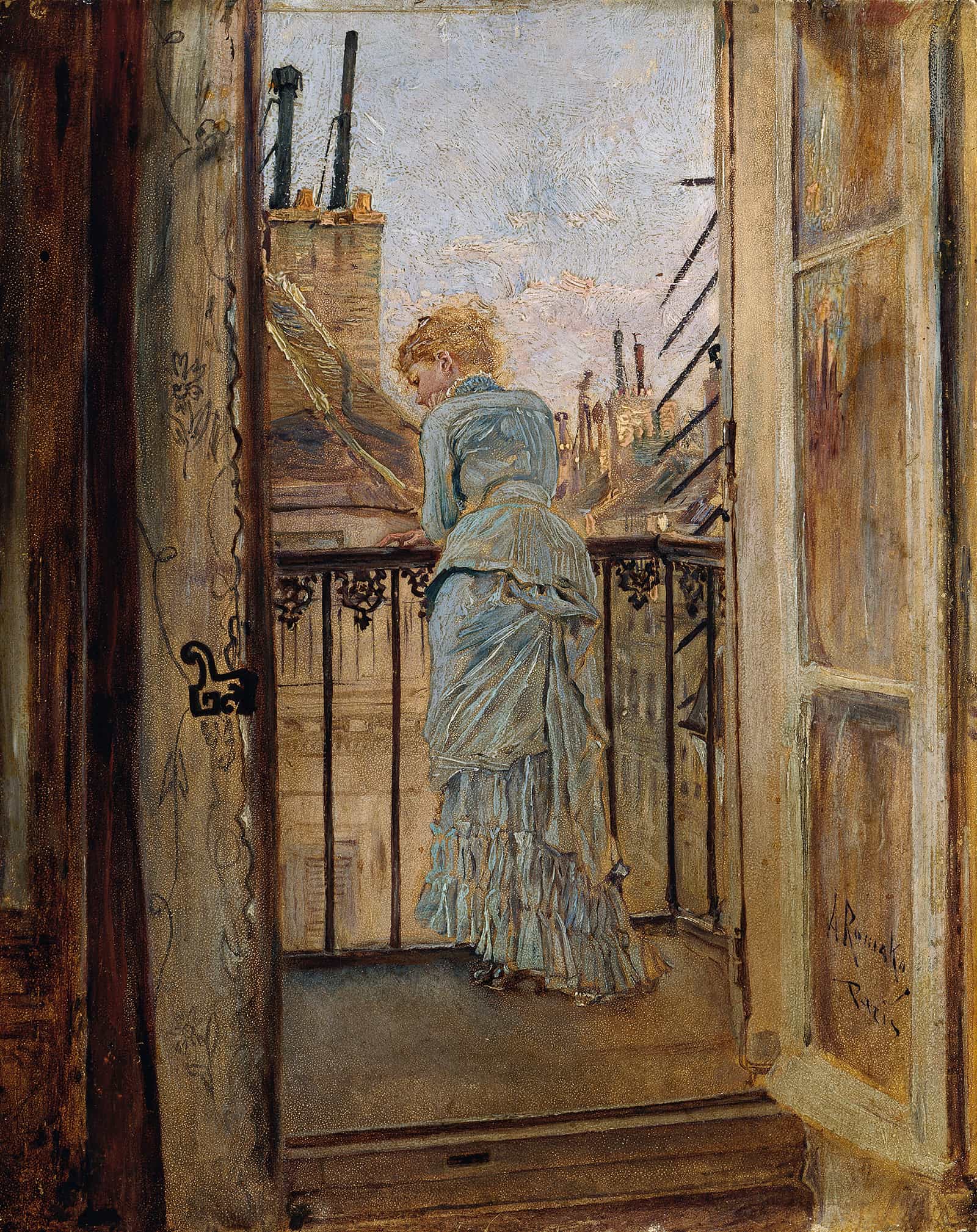 Auf Dem Balkon by Anton Romako