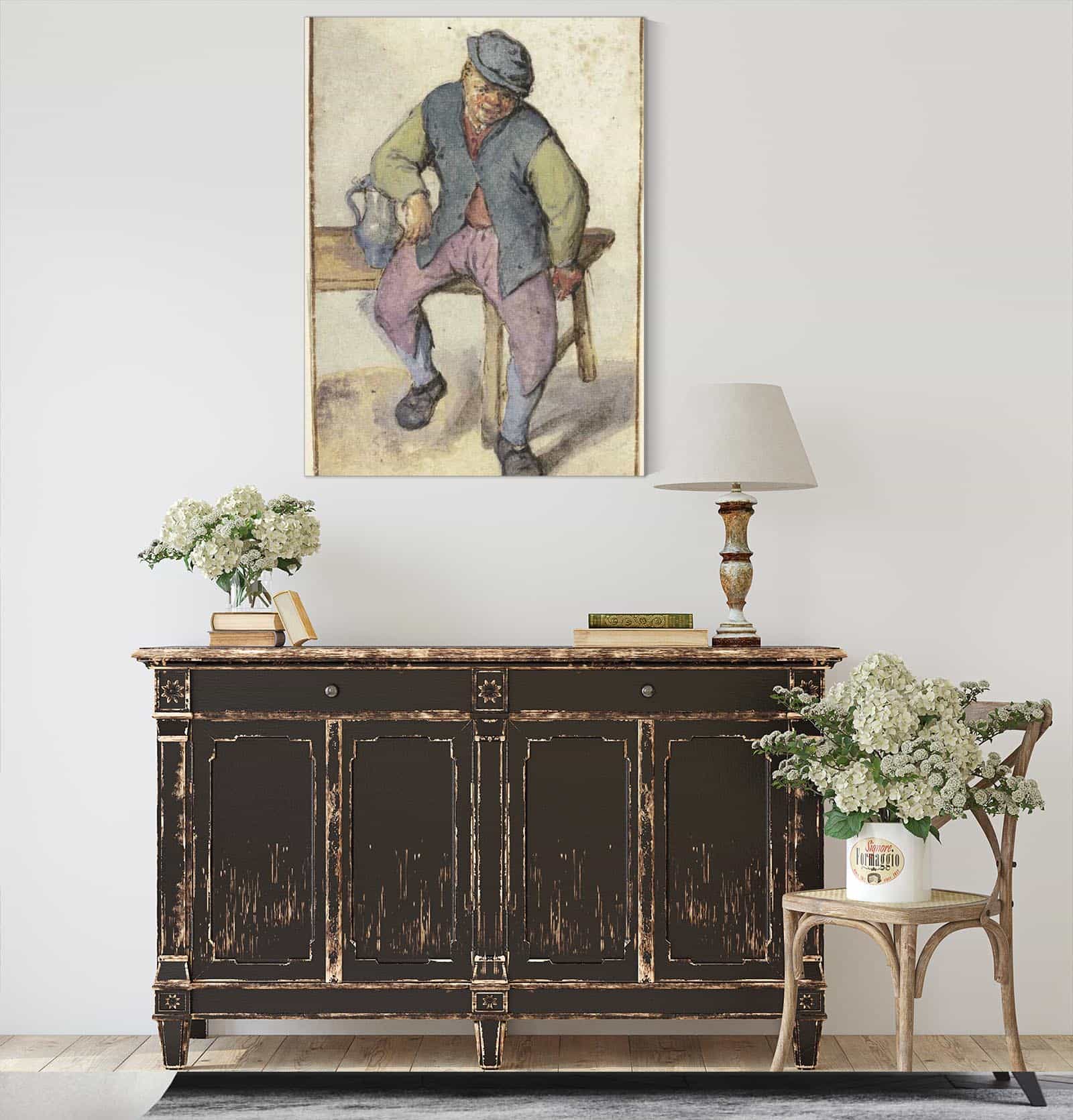 Auf Einem Tisch Sitzender Bauer After by Adriaen Van Ostade - Image 4