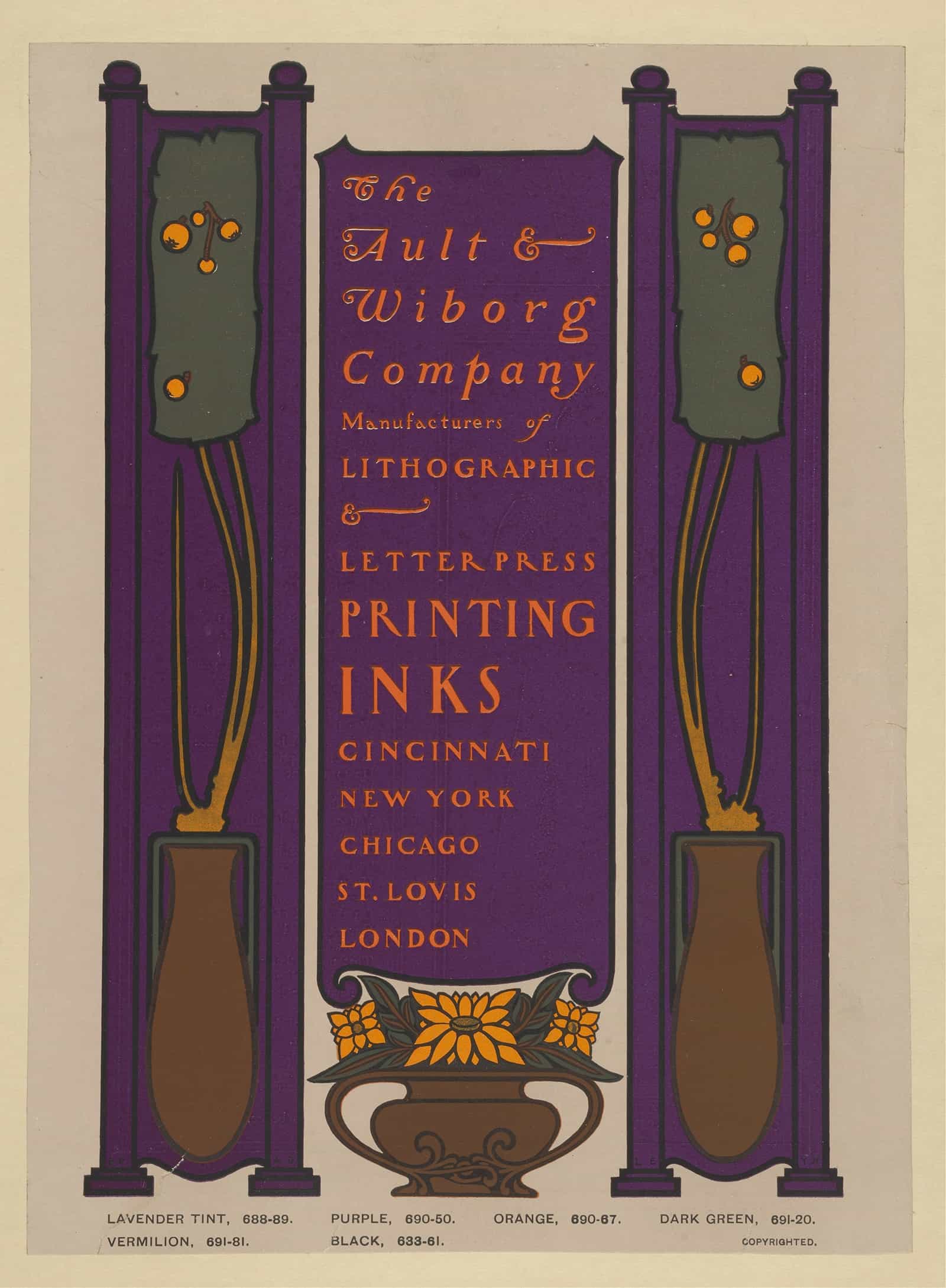 Ault And Wiborg Ad  by Will Bradley - Image 11