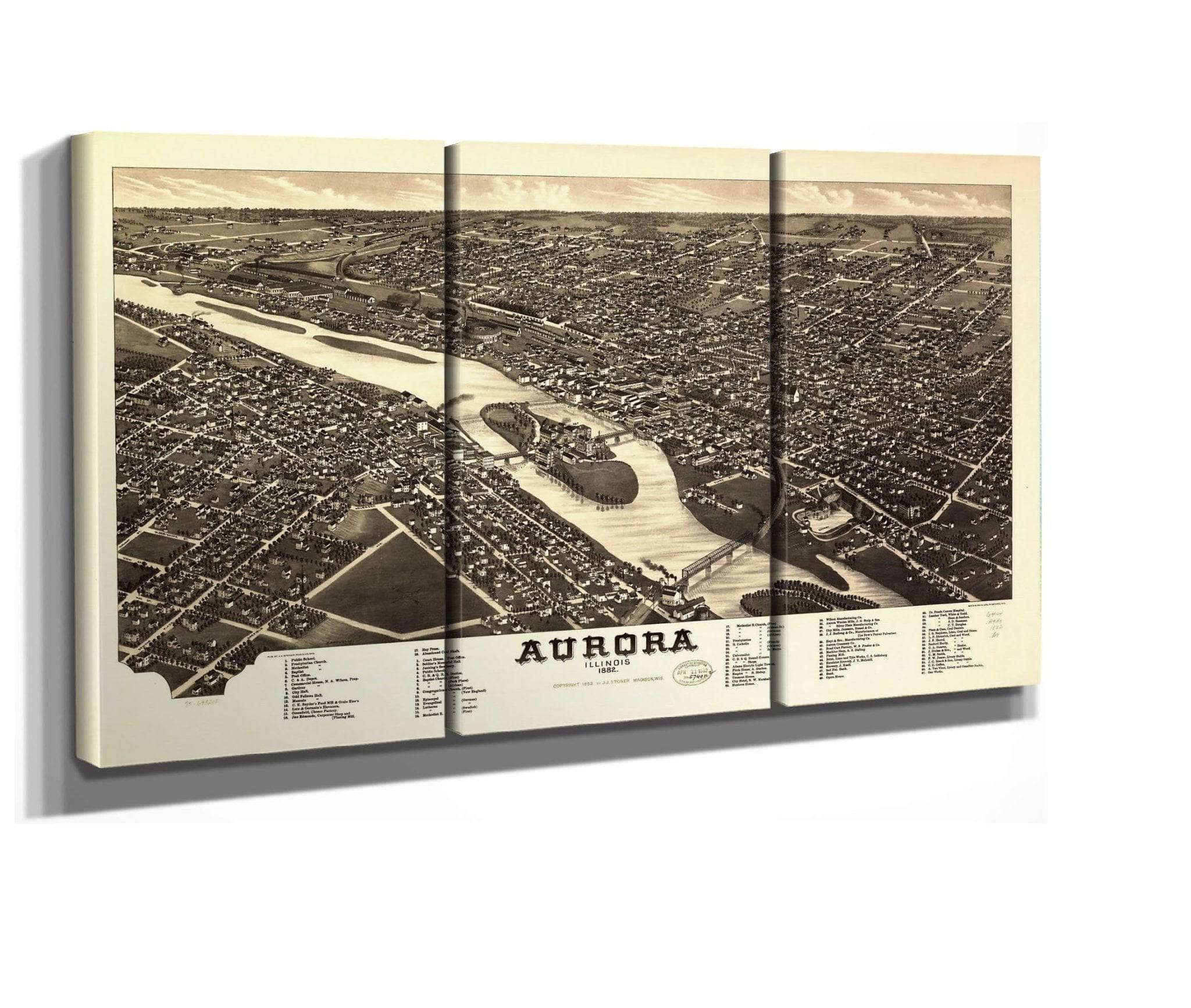 Aurora Illinois 1882 State Of Illinois - Image 2