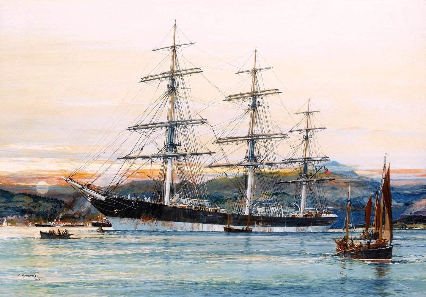 Australian Clipper Old Kensington Painting Jack Spurling Canvas Art - Image 5