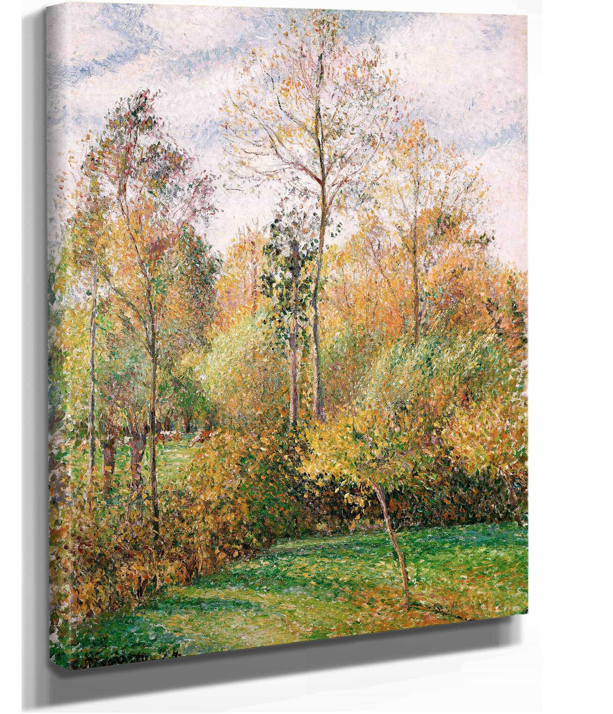 Automne Peupliers Eragny Autumn Poplars Eragny by Camille Pissarro - Image 2