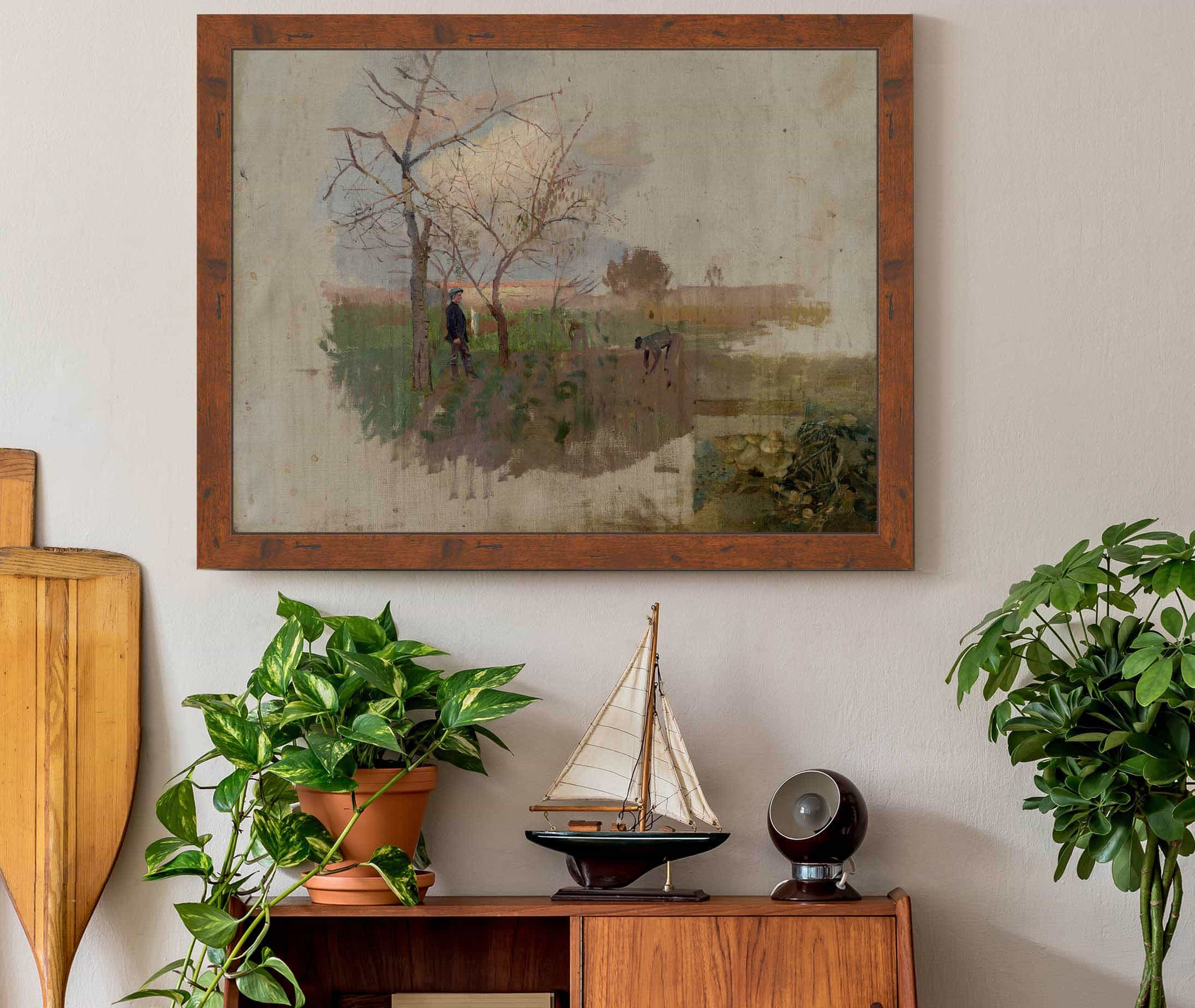 Autumn In An Orchard  by Ladislav Mednyanszky - Image 2