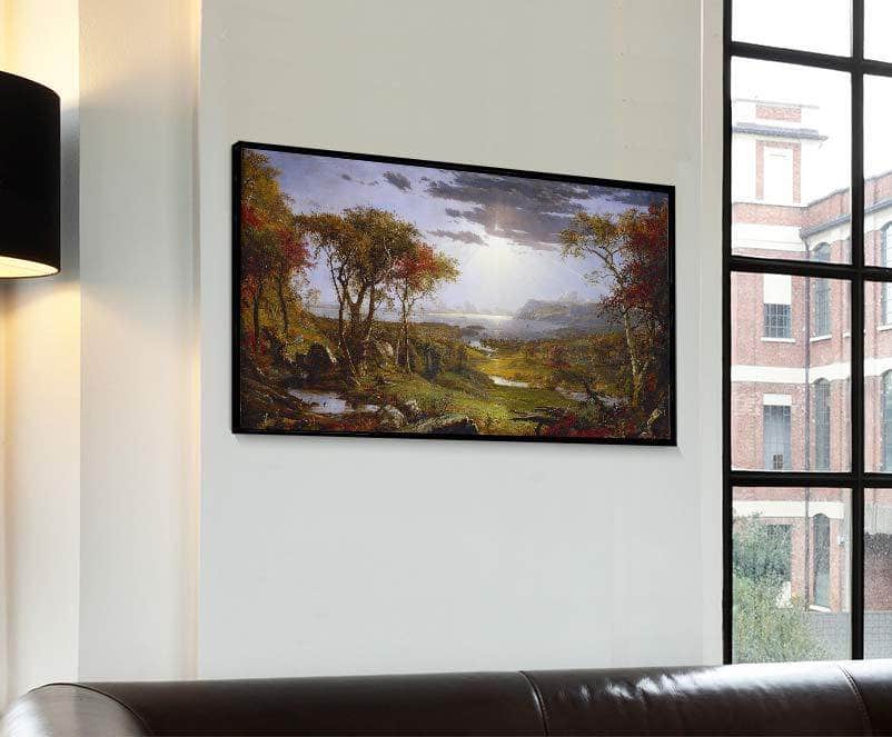 Autumn On The Hudson River Painting Jasper Francis Cropsey Canvas Art - Image 4