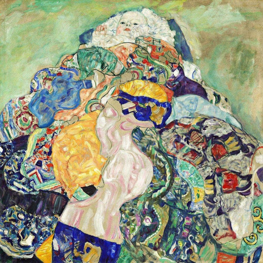 Baby Cradle Painting Gustav Klimt Canvas Art - Image 5