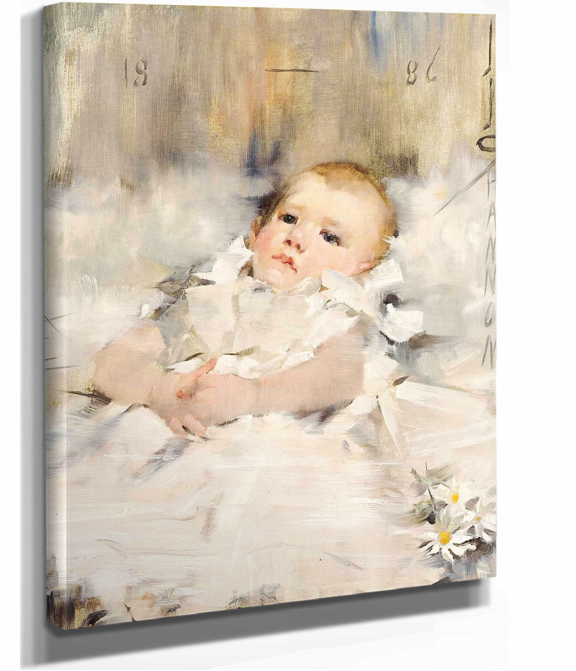 Baby In A Ruffled Dress by James Jebusa Shannon - Image 2