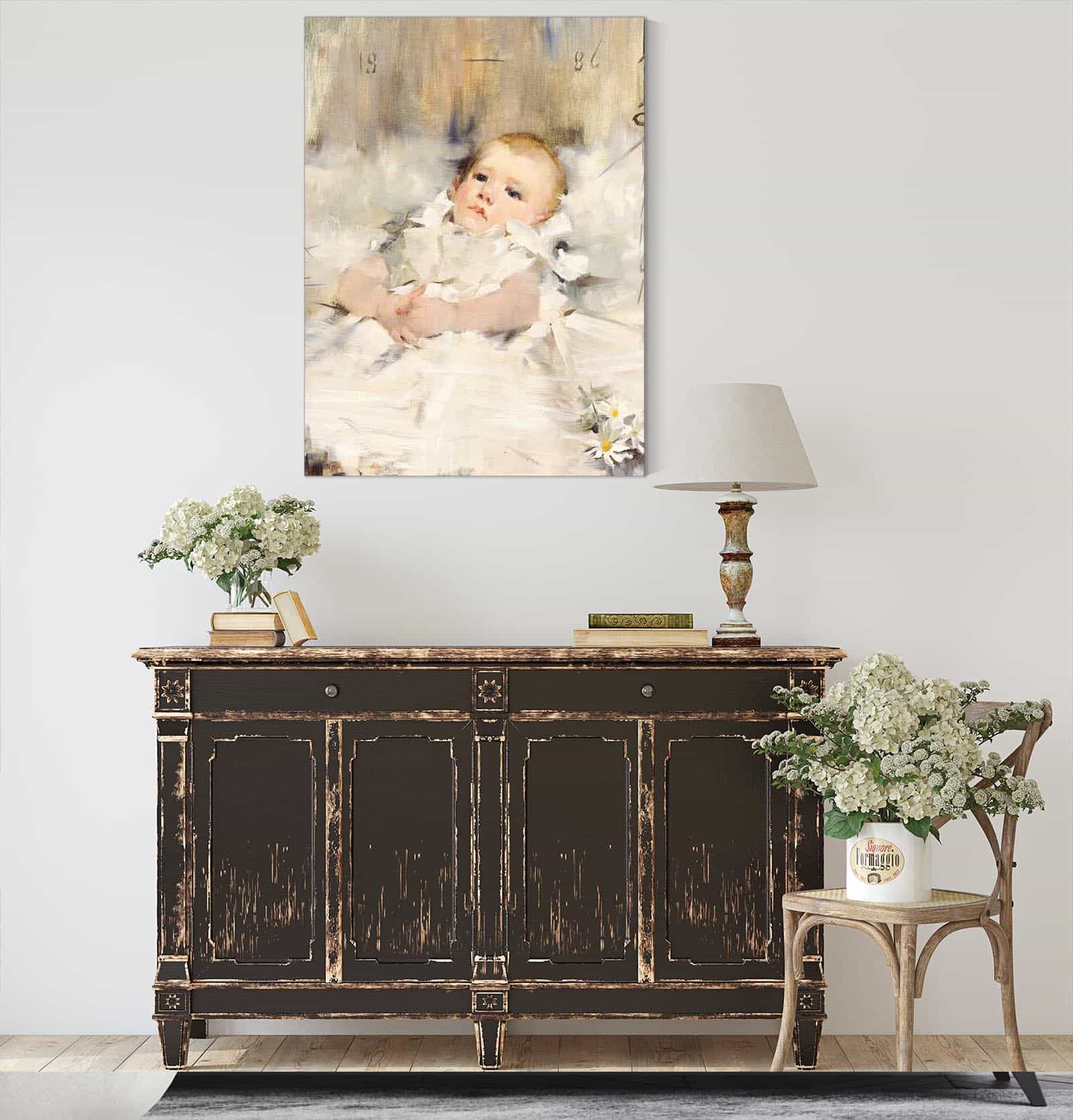 Baby In A Ruffled Dress by James Jebusa Shannon - Image 4