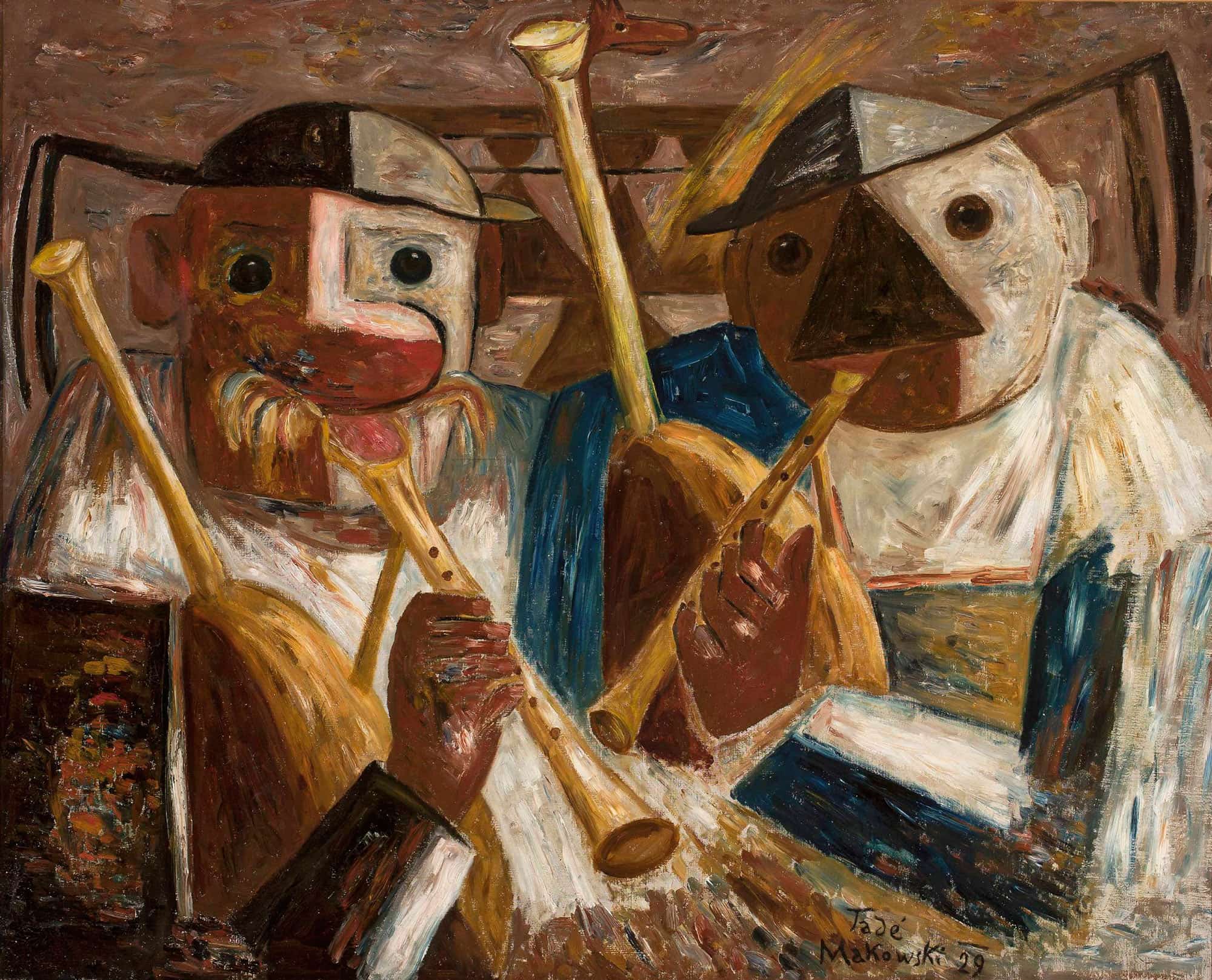 Bagpiper Joueurs De Biniou by Tadeusz Makowski
