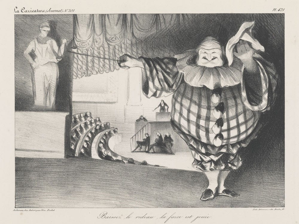 Baissez Le Rideau, La Farce Est Jouee (Lower The Curtain, The Farce Has Ended) By Honore Daumier - Image 5