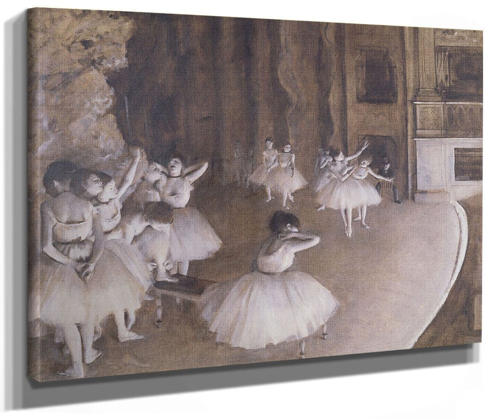 Ballet Rehearsal On The Stage By Edgar Degas
