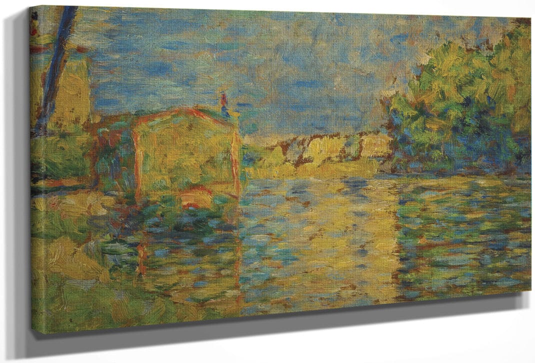 Banks Of The Seine Near Courbevoie By Georges Pierre Seurat