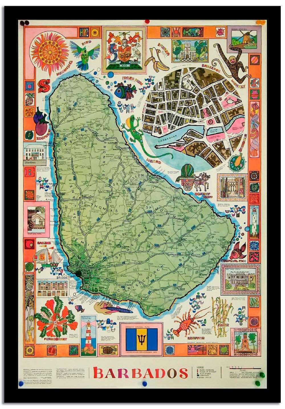 Barbados Vintage Poster - Image 2