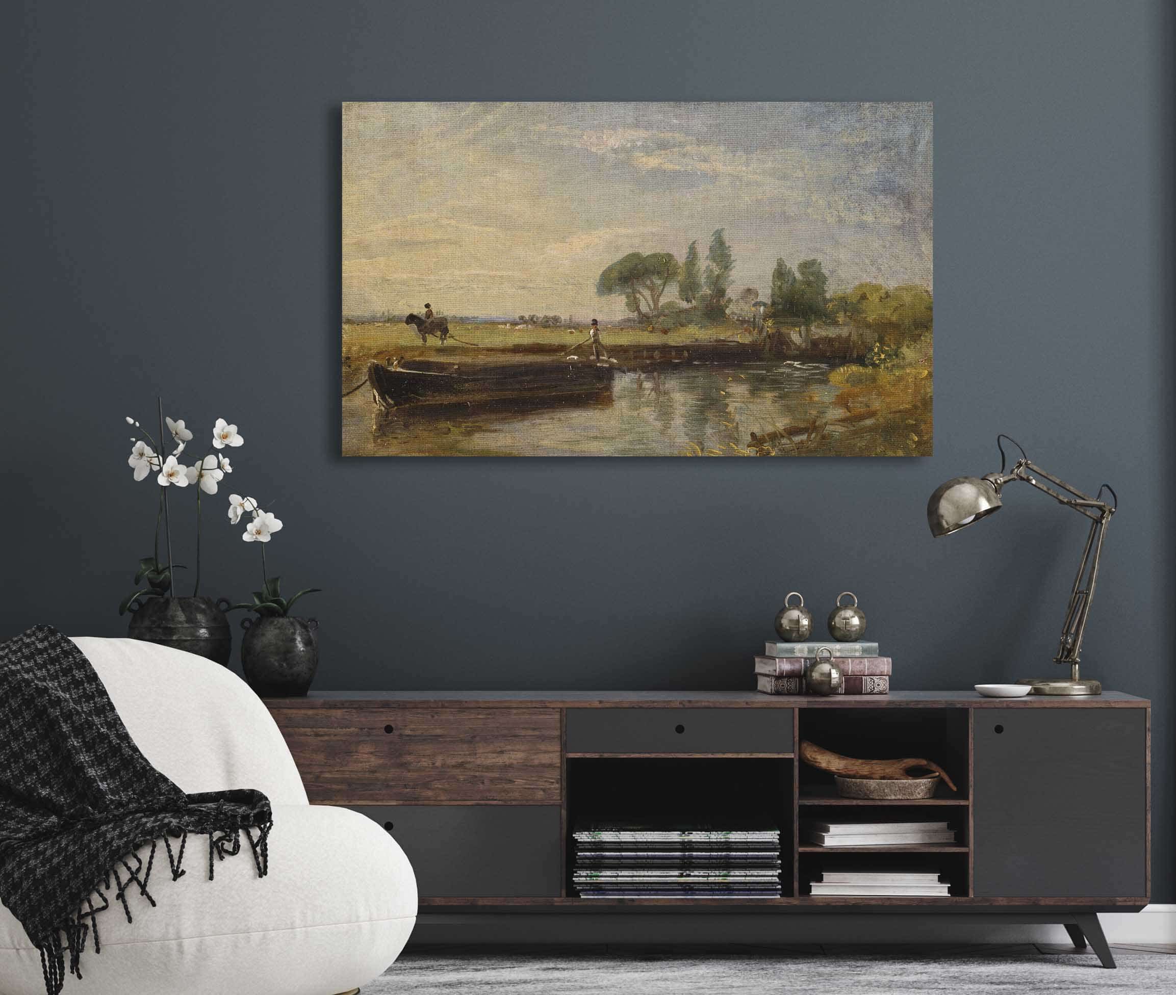 Barge Below Flatford Lock by John Constable - Image 5