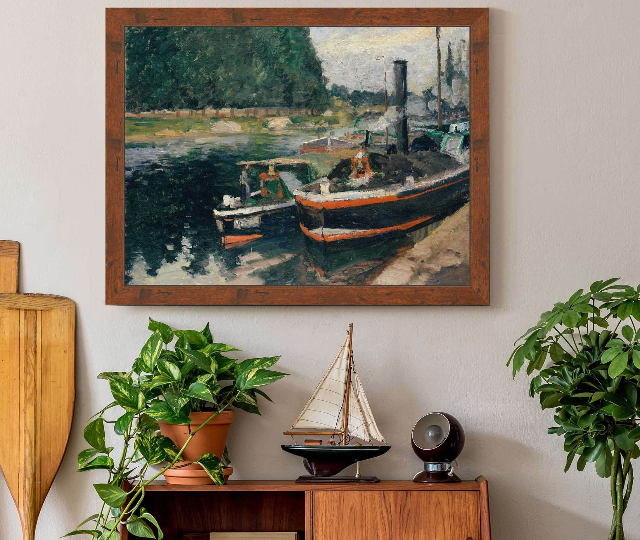 Barges At Pontoise by Camille Pissarro - Image 3