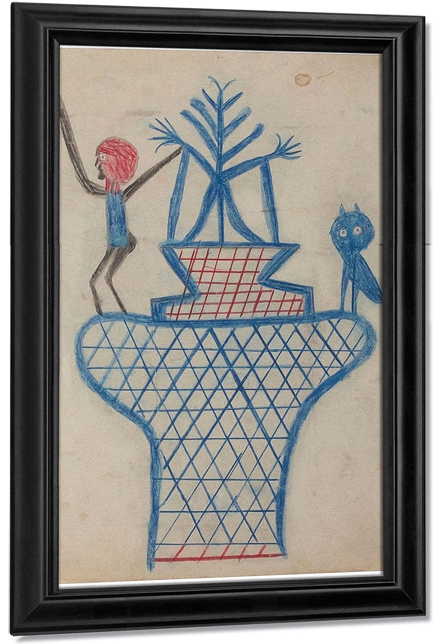 Basket Man And Owl By Bill Traylor - Image 7