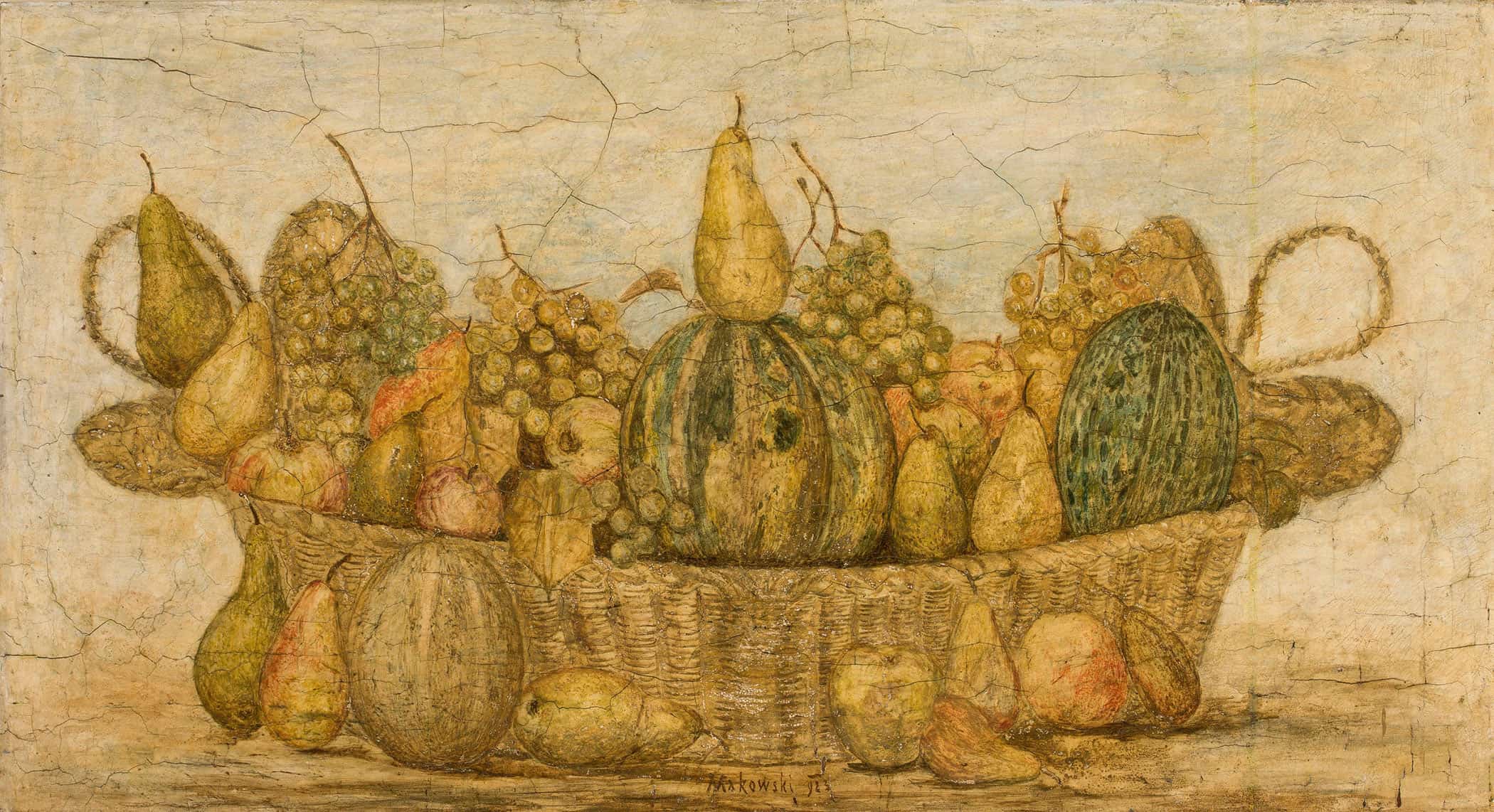 Basket With Fruit by Tadeusz Makowski - Image 2