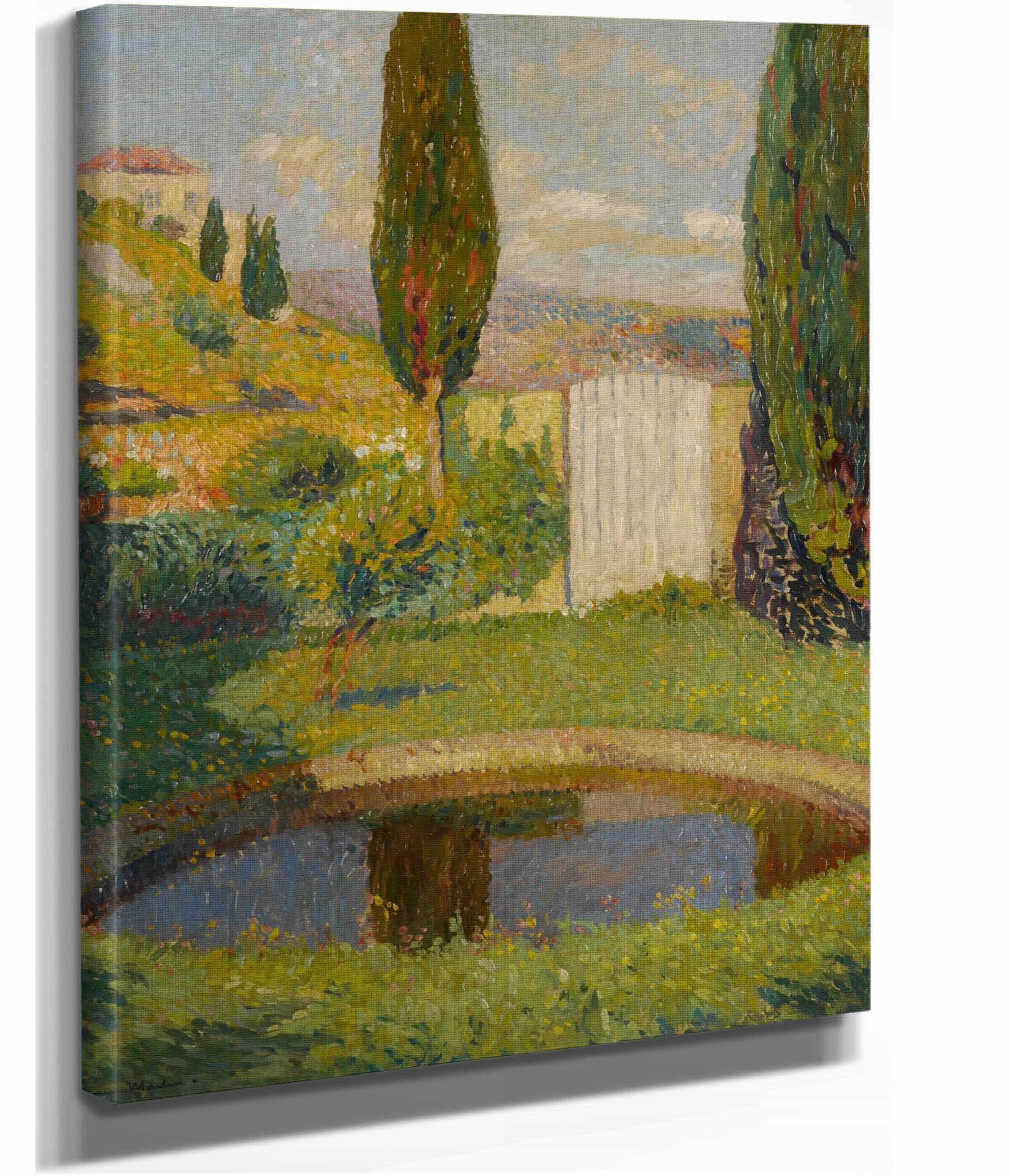 Bassin Ouest Du Parc De Marquayrol Avec Vue Sur Latelier Dhenri Martin by Henri Martin - Image 2