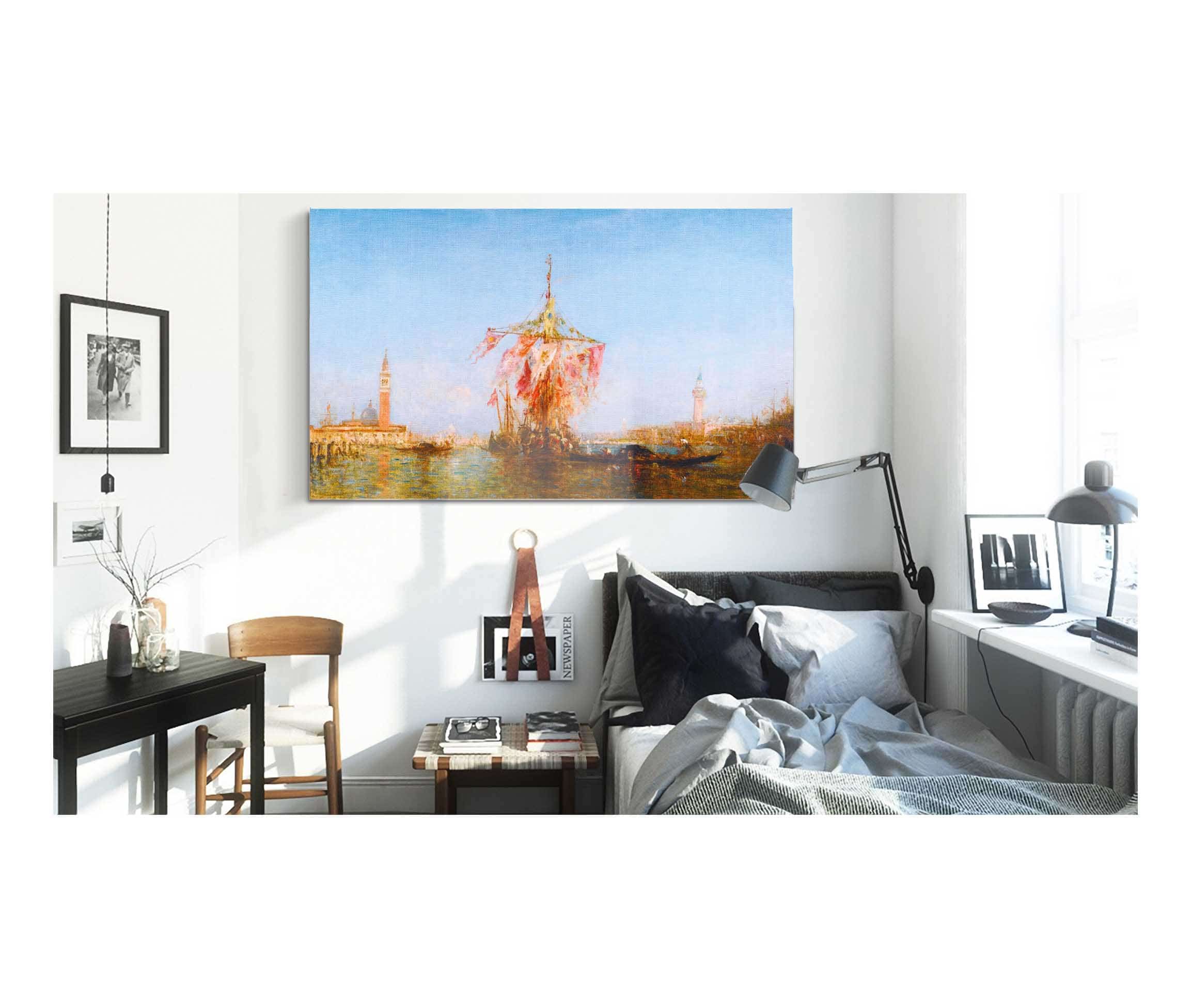 Bateau Pavoise Sur Le Bassin Venise by Felix Ziem - Image 3