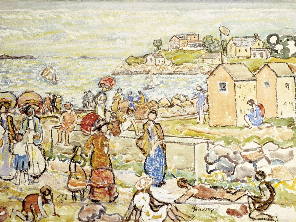 Bathers And Strollers At Marblehead By Maurice Brazil Prendergast - Image 7