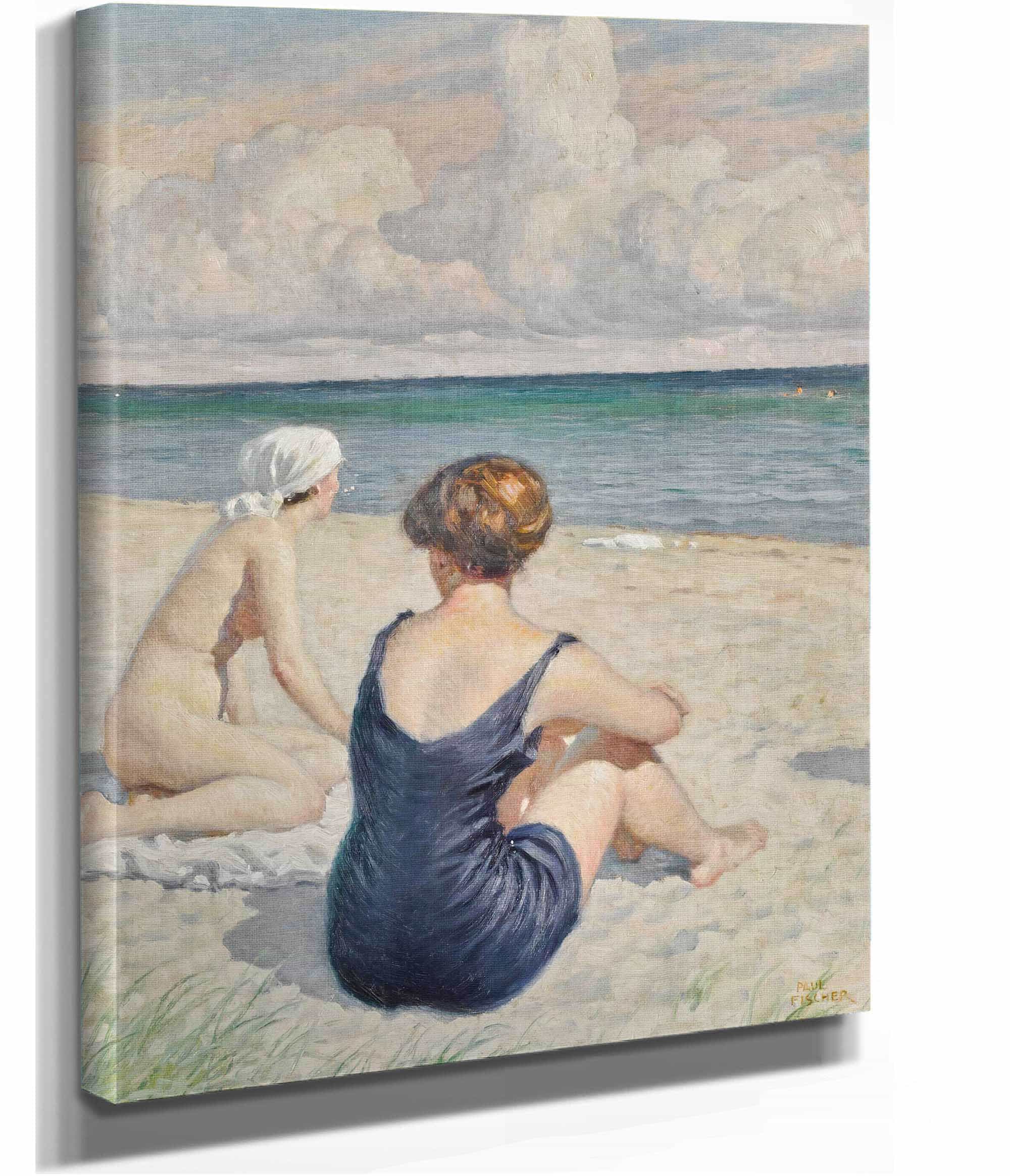 Bathers On The Beach Falsterbo by Paul Fischer - Image 2
