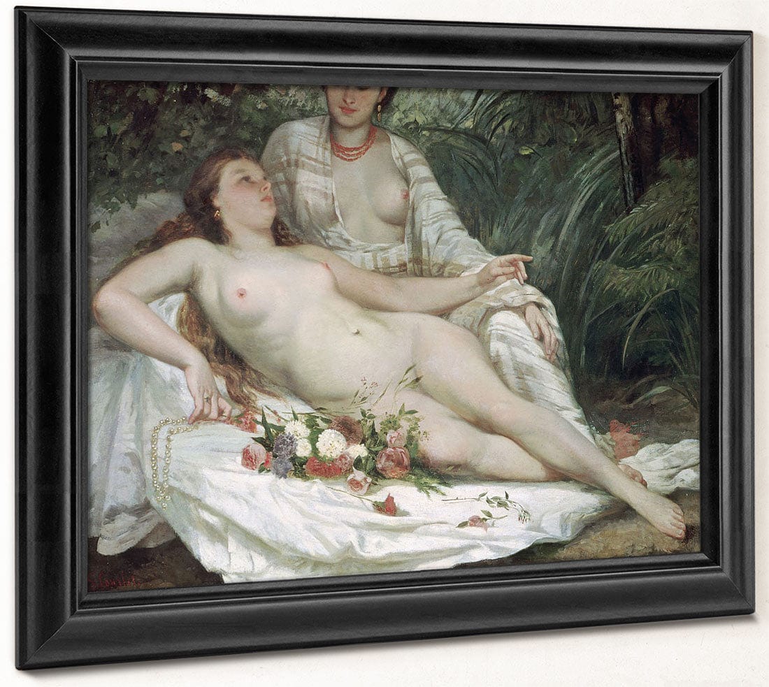 Bathers Or Two Nude Women By Jean Desire Gustave Courbet - Image 8