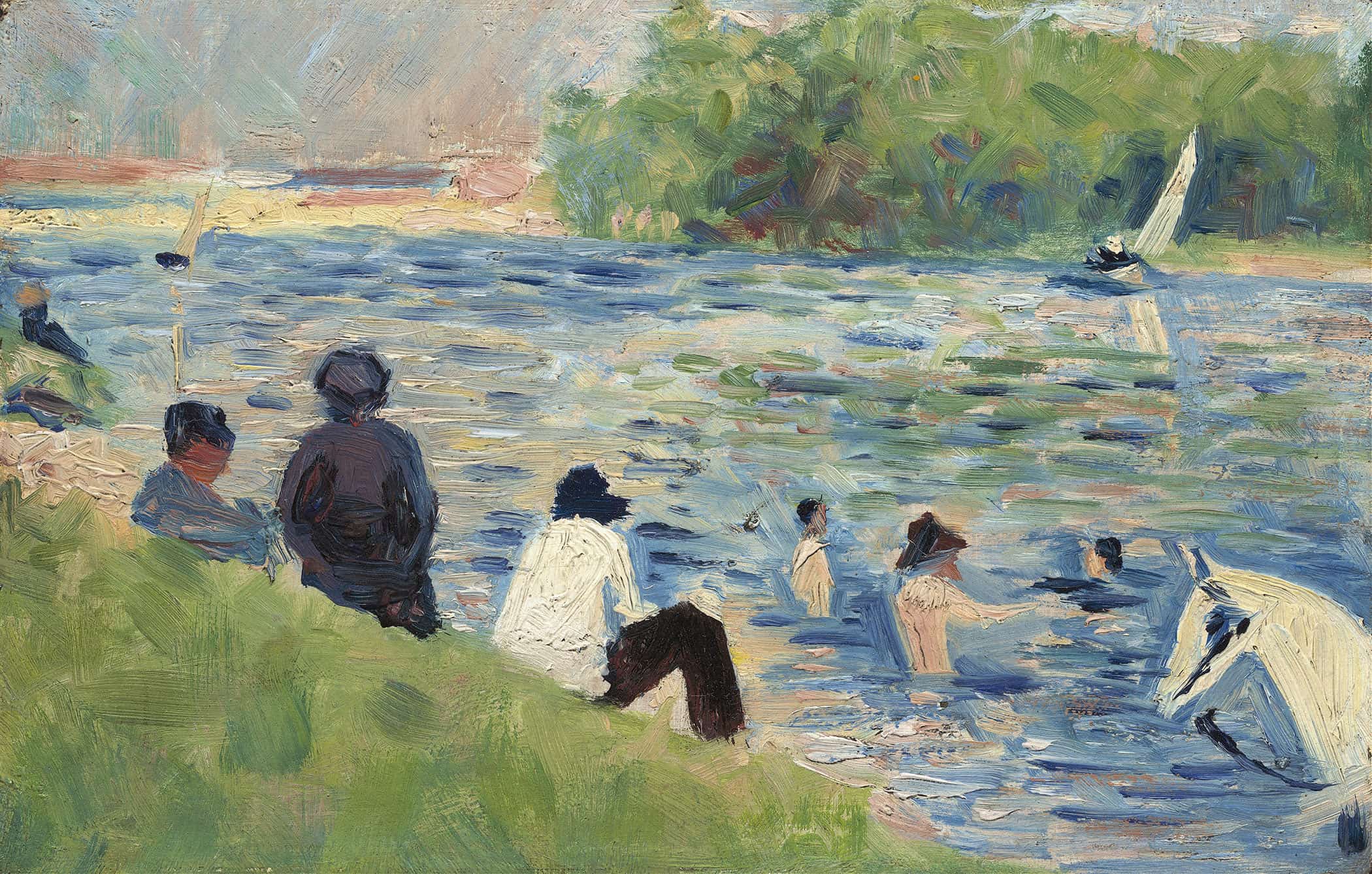 Bathers Study For Bathers At Asnieres  by Georges Seurat - Image 2