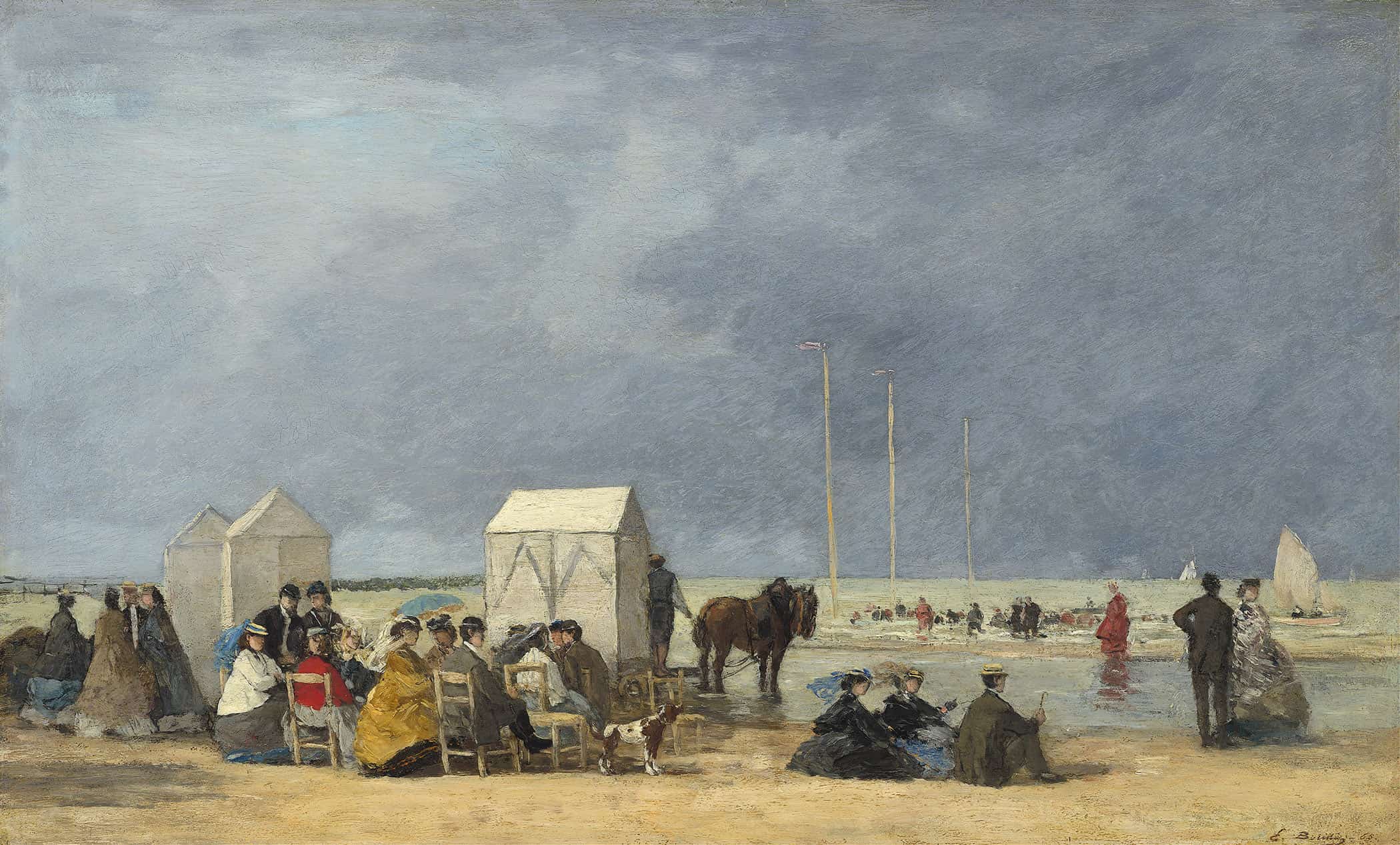 Bathing Time At Deauville by Eugene Boudin - Image 2