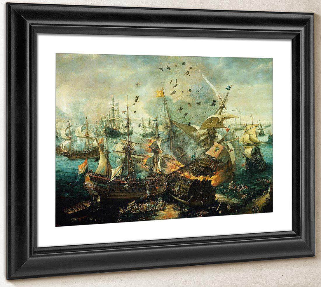 Battle Of Gibraltar 1607 By Cornelis Claesz Van Wieringen - Image 4