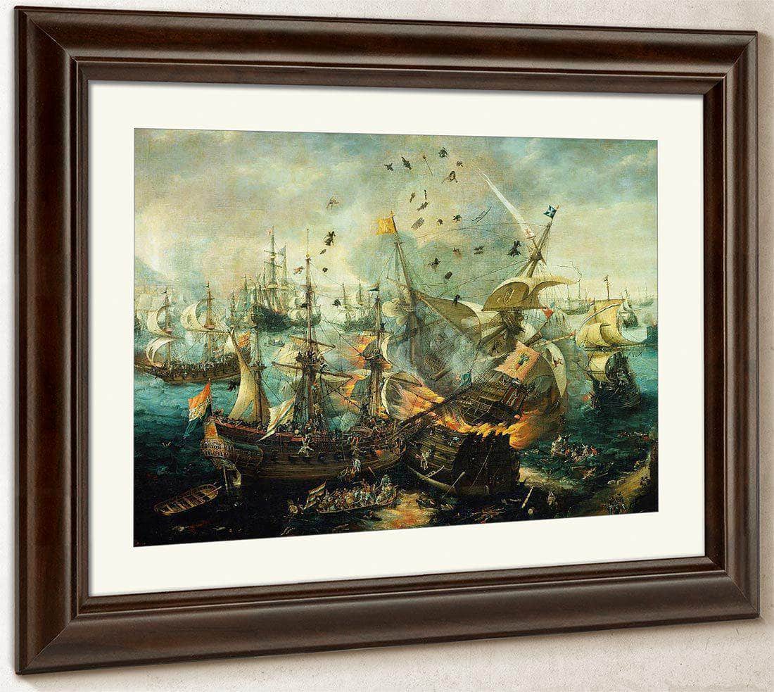 Battle Of Gibraltar 1607 By Cornelis Claesz Van Wieringen - Image 5