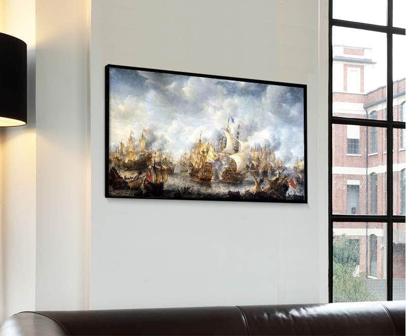 Battle Of Scheveningen Painting Jan Abrahamsz Beerstraaten Canvas Art - Image 4