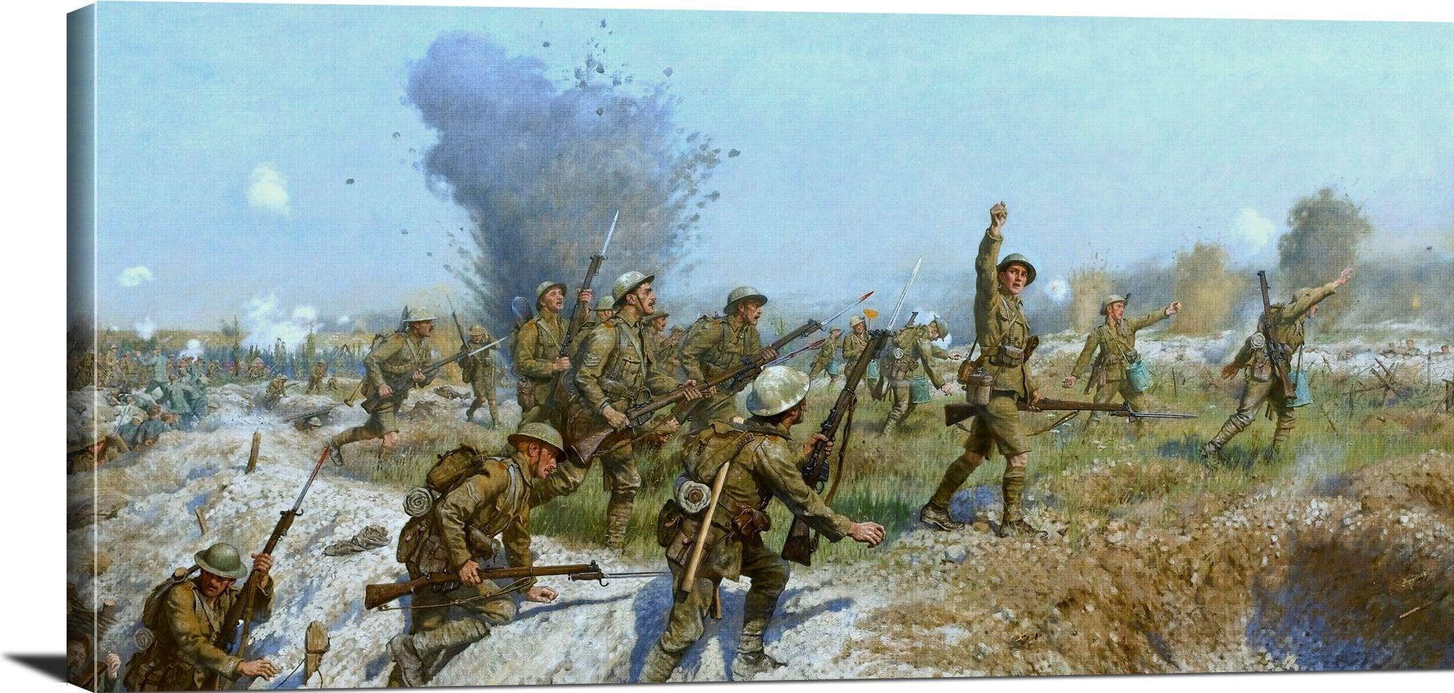 Battle Of The Somme Ulster Division Painting J. P. Beadle Canvas Art - Image 3
