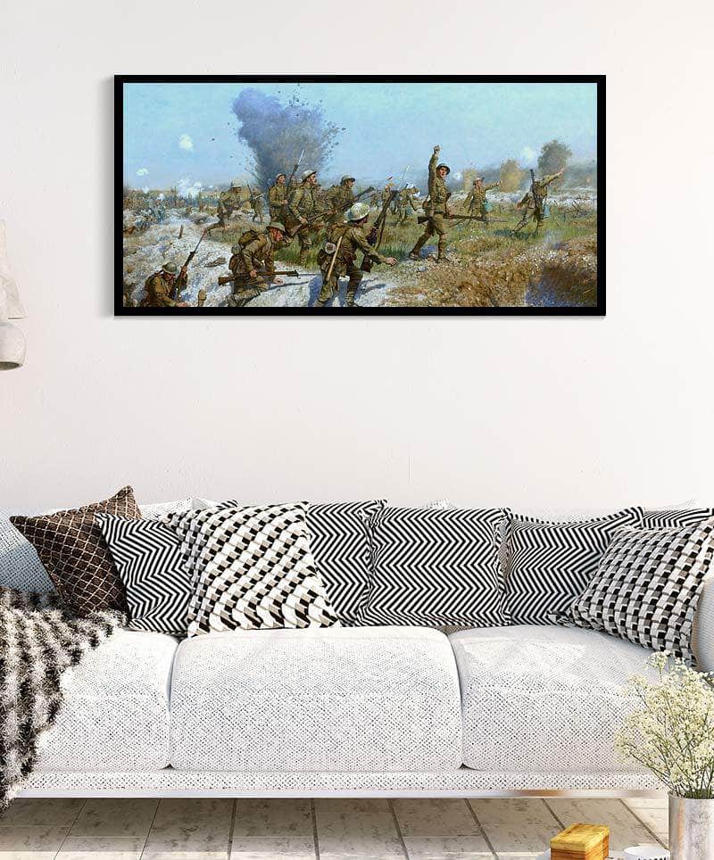 Battle Of The Somme Ulster Division Painting J. P. Beadle Canvas Art - Image 4