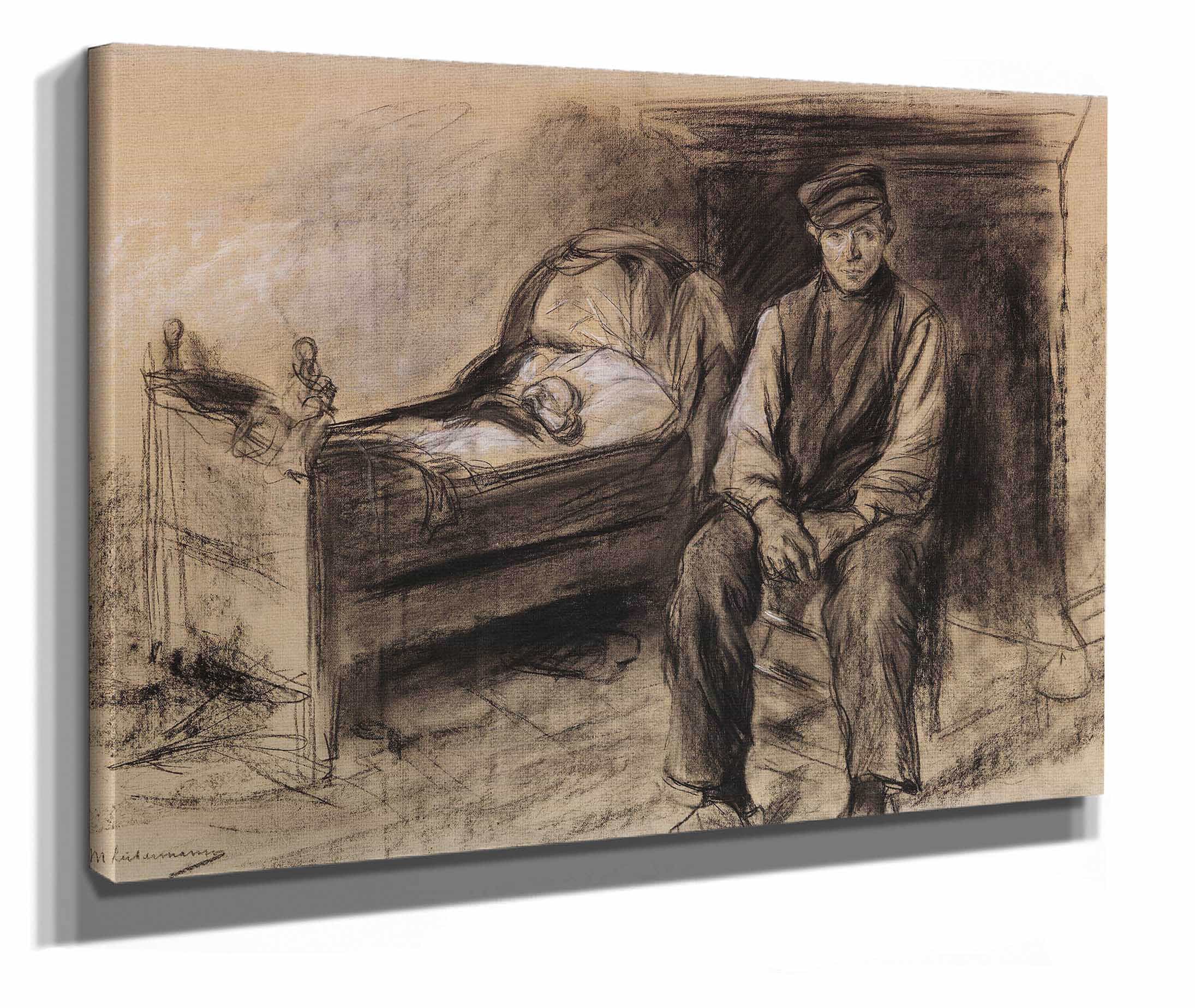 Bauer An Der Wiege Der Witwer by Max Liebermann - Image 2