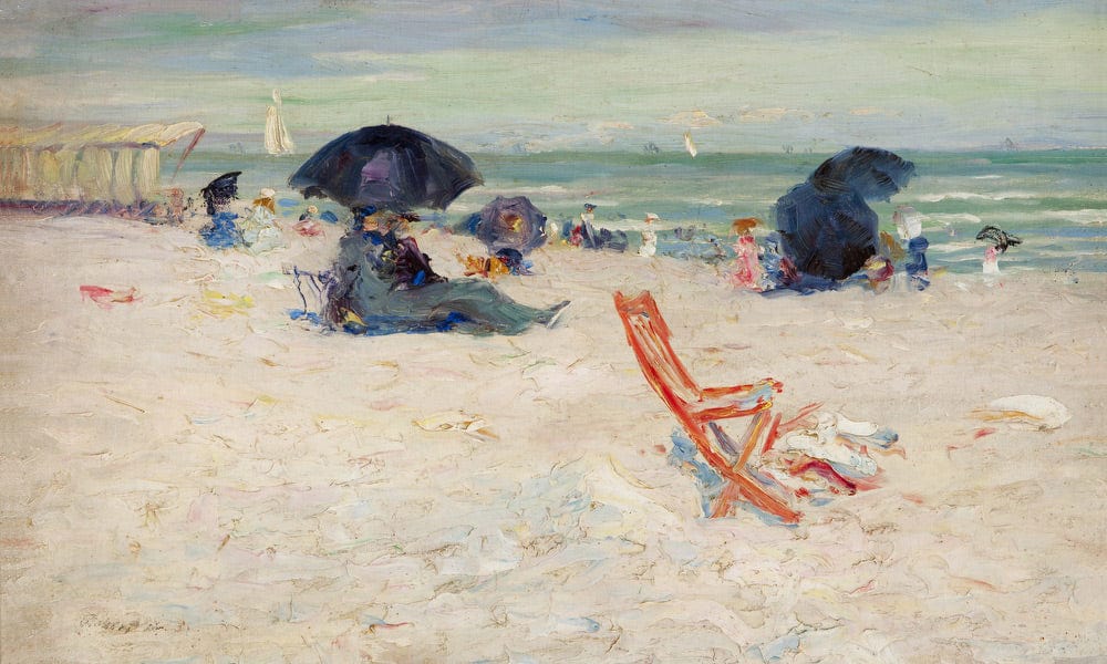 Beach At Atlantic City By Robert Henri - Image 7