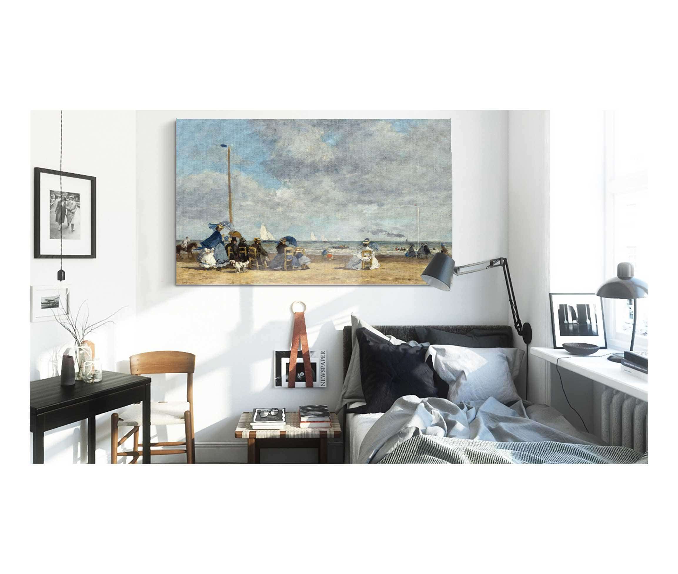 Beach At Trouville by Eugene Boudin - Image 3