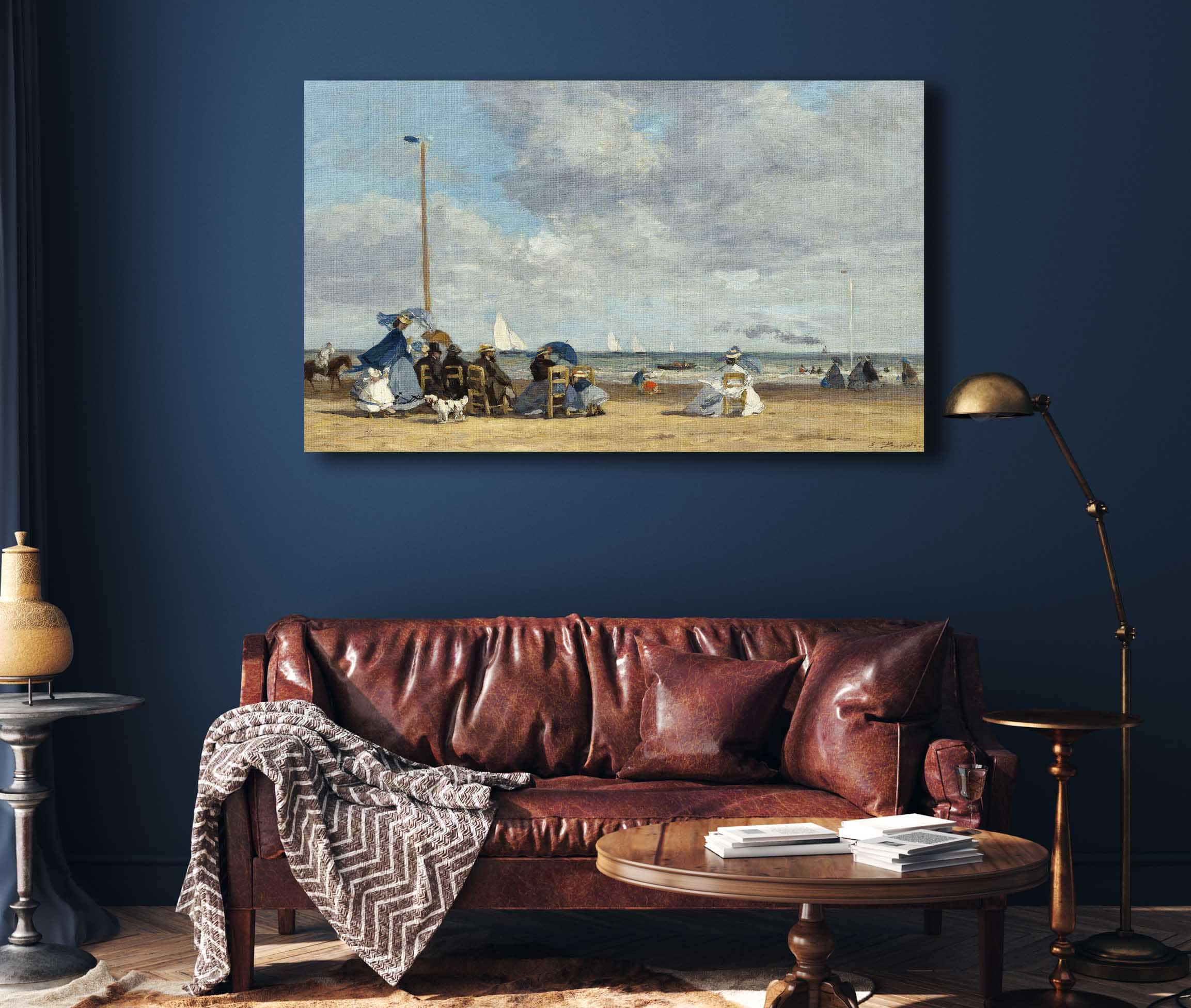 Beach At Trouville by Eugene Boudin - Image 4