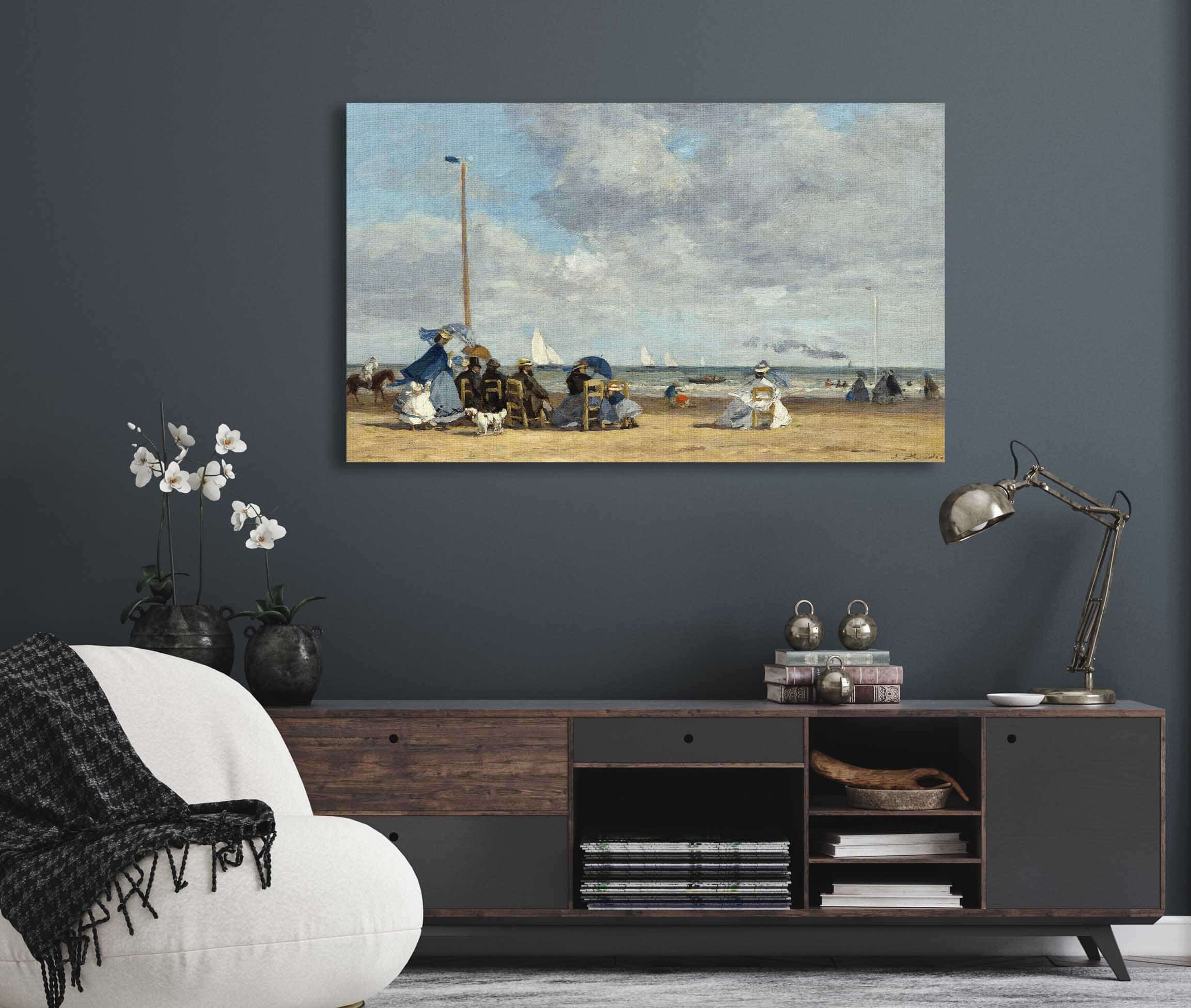 Beach At Trouville by Eugene Boudin - Image 5