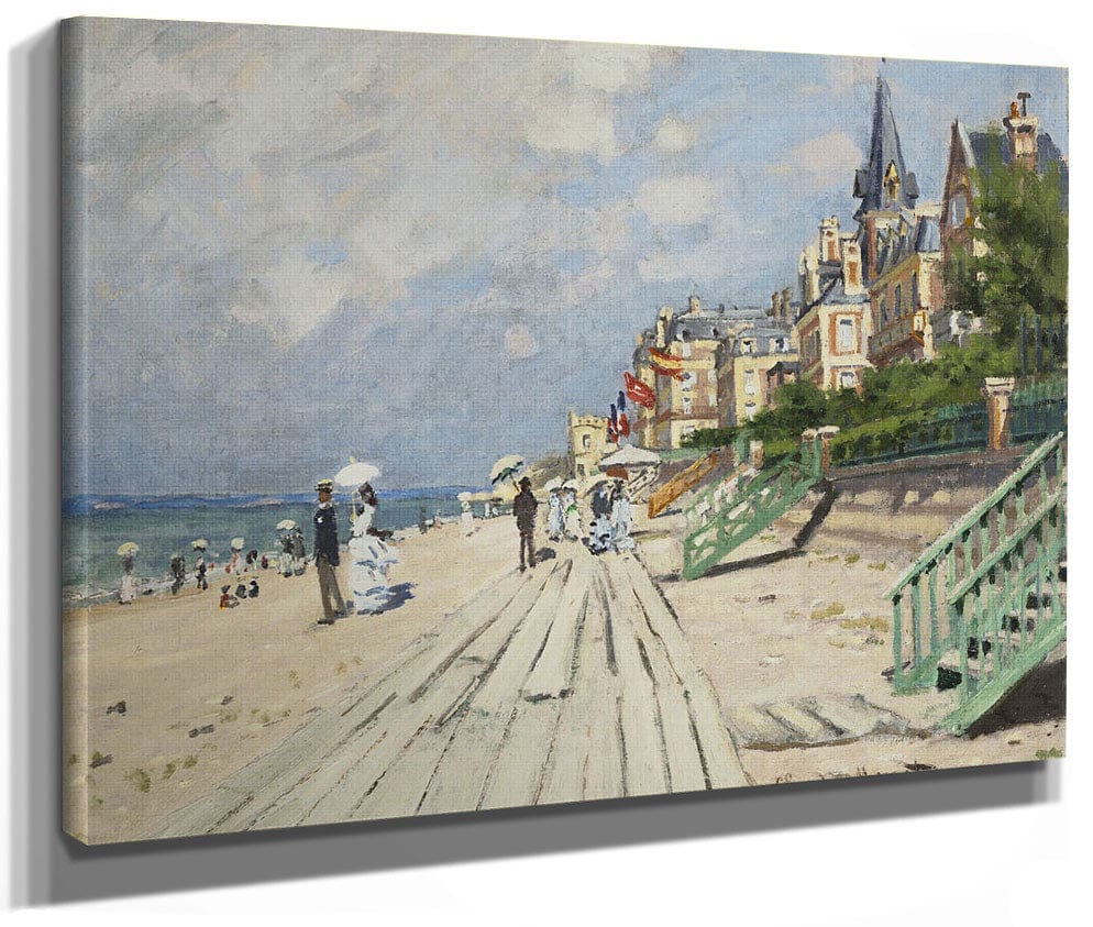 Beach At Trouville By Claude Monet