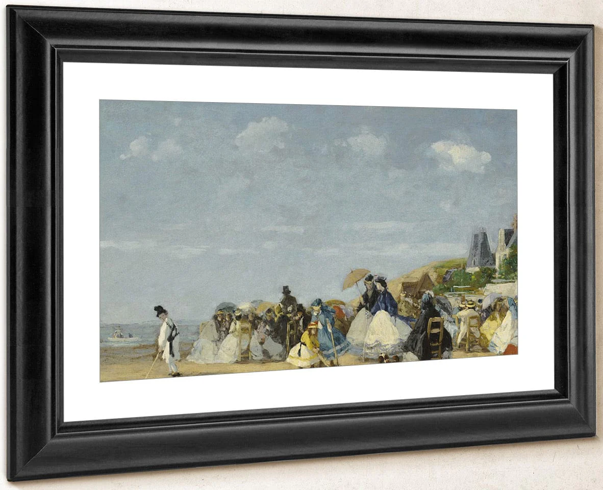 Beach At Trouville By Eugene Boudin - Image 4