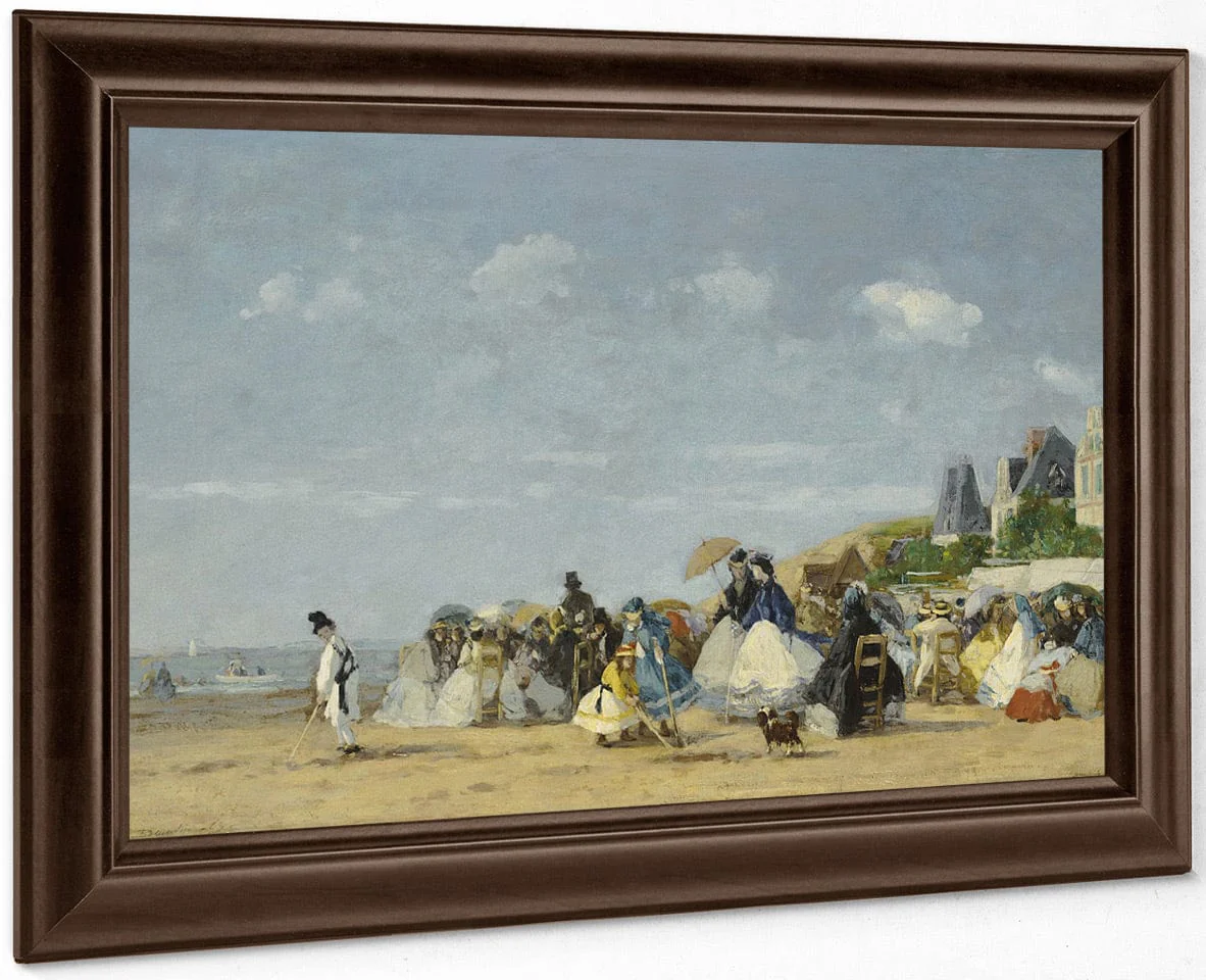 Beach At Trouville By Eugene Boudin - Image 6