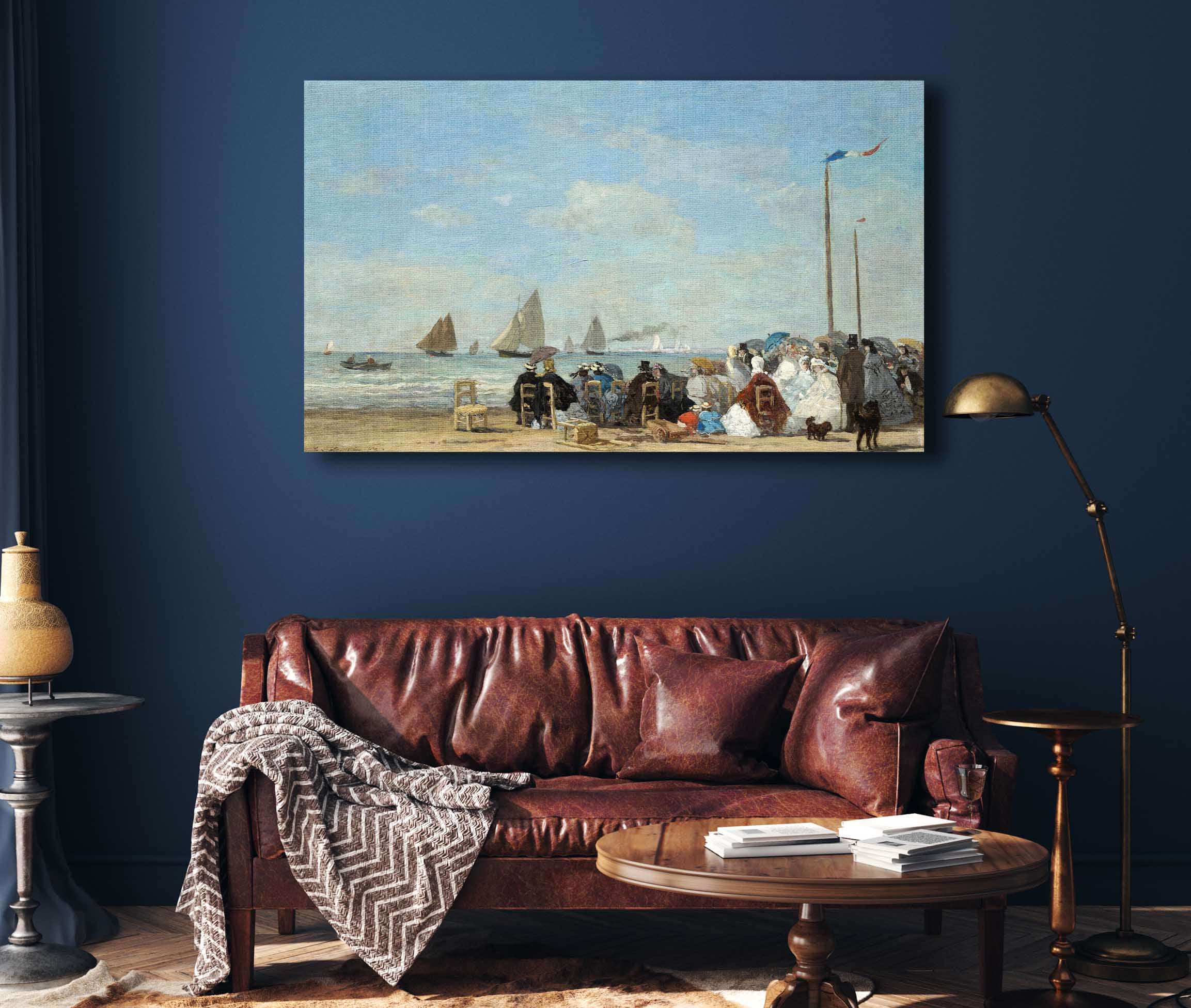 Beach Scene At Trouville by Eugene Boudin - Image 4