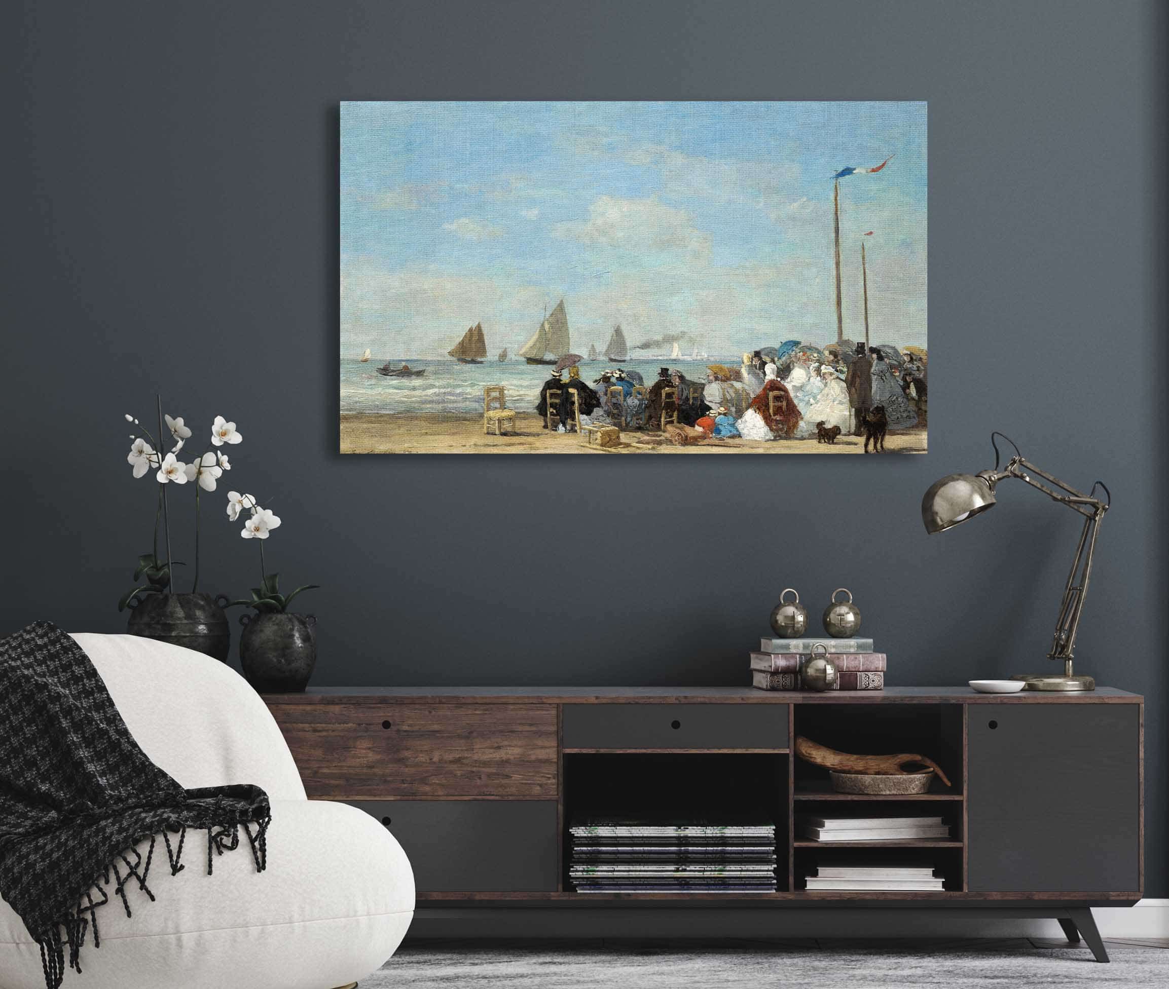 Beach Scene At Trouville by Eugene Boudin - Image 5