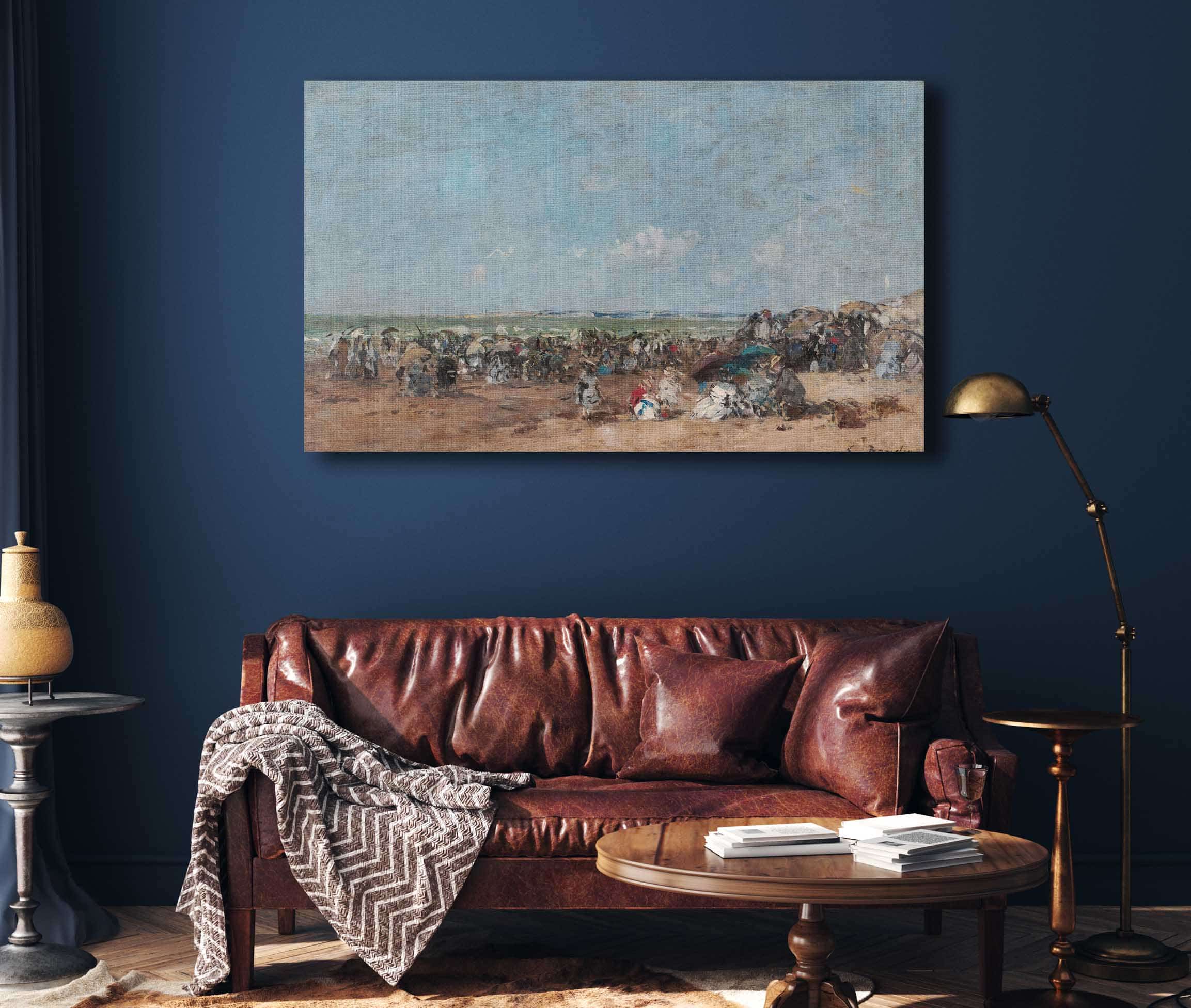 Beach Scene In Trouville by Eugene Boudin - Image 4