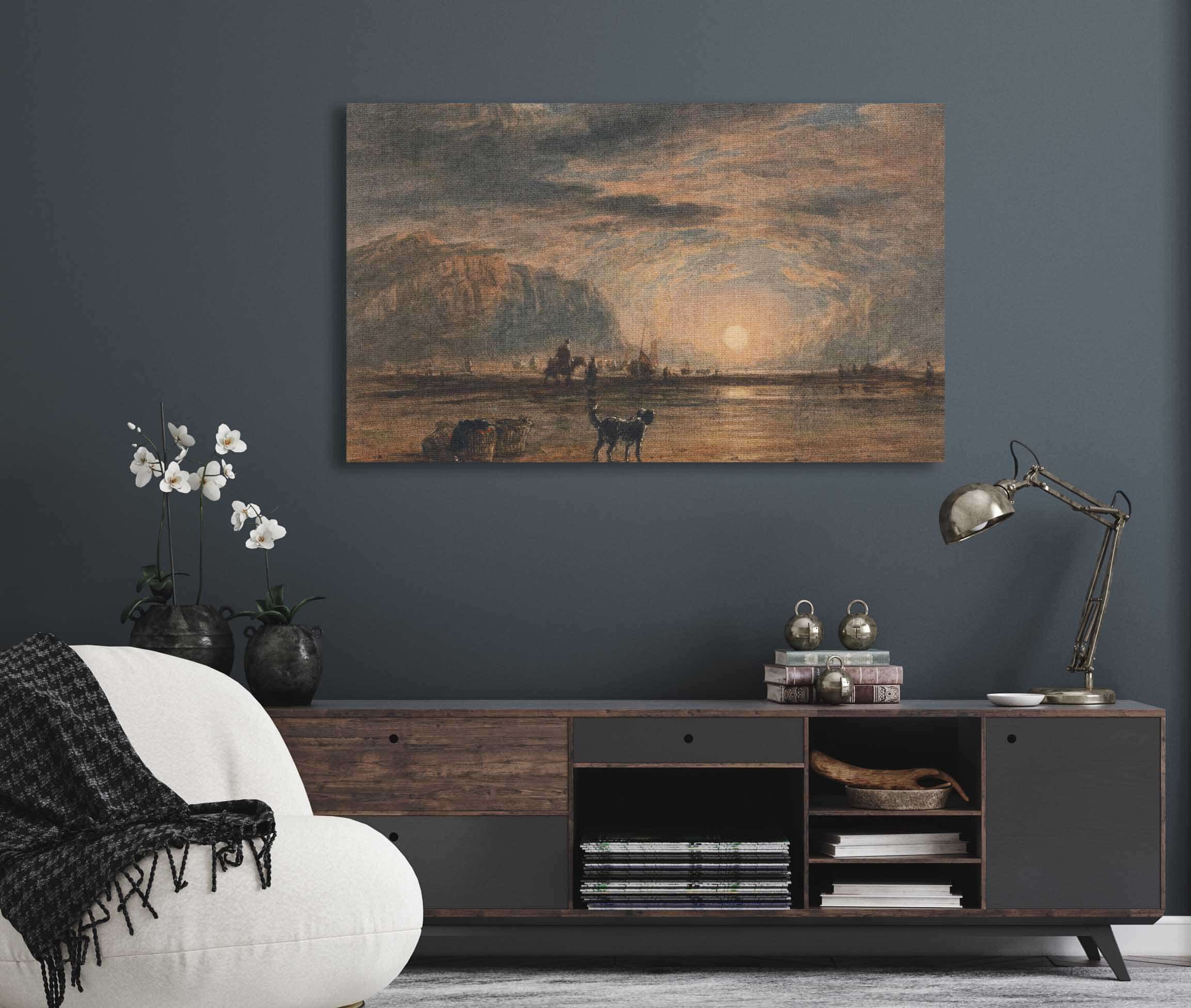 Beach Scene Sunrise by David Cox - Image 5