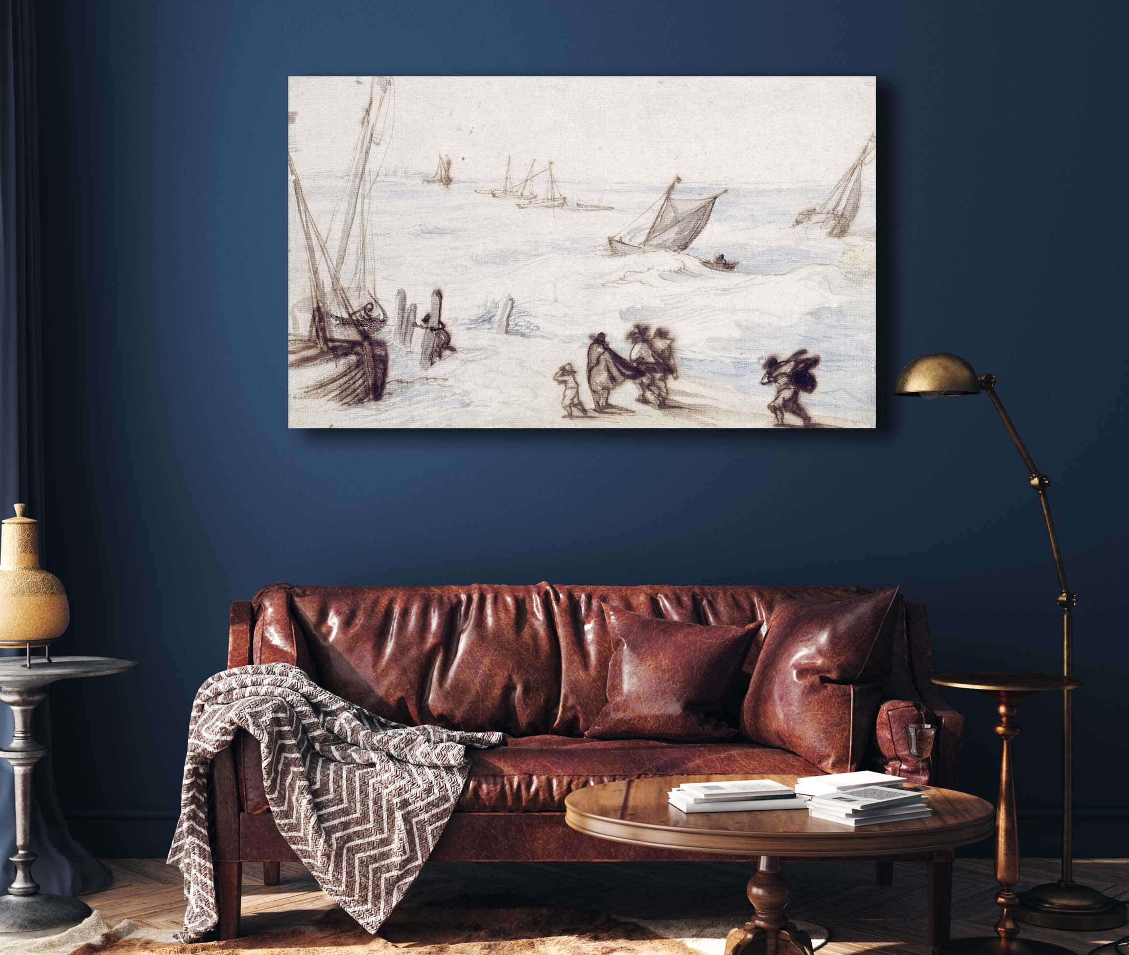 Beach With Sailboats And Stormy Sea by Jan Brueghel The Elder - Image 4